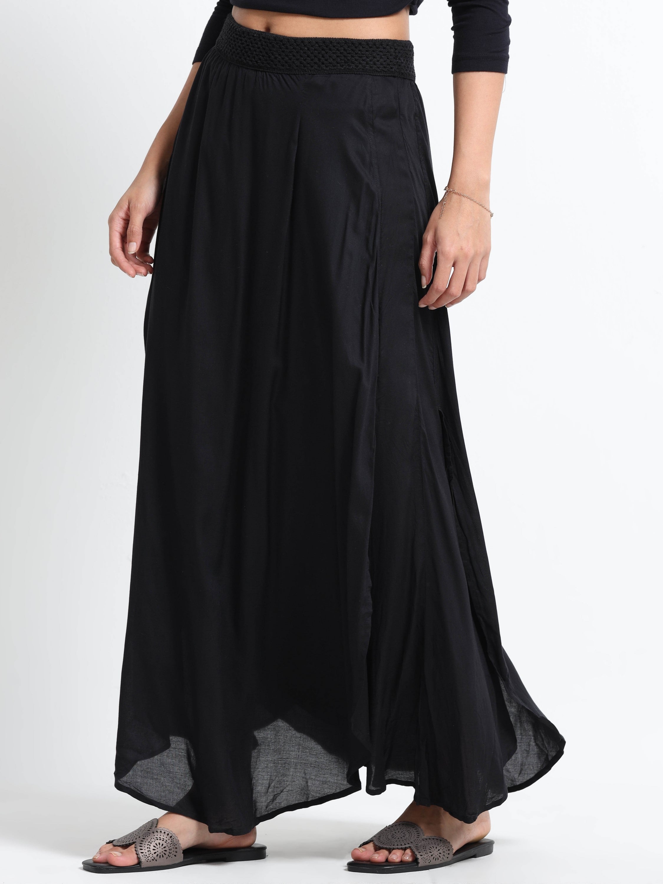 Women Side Slit Maxi Skirt