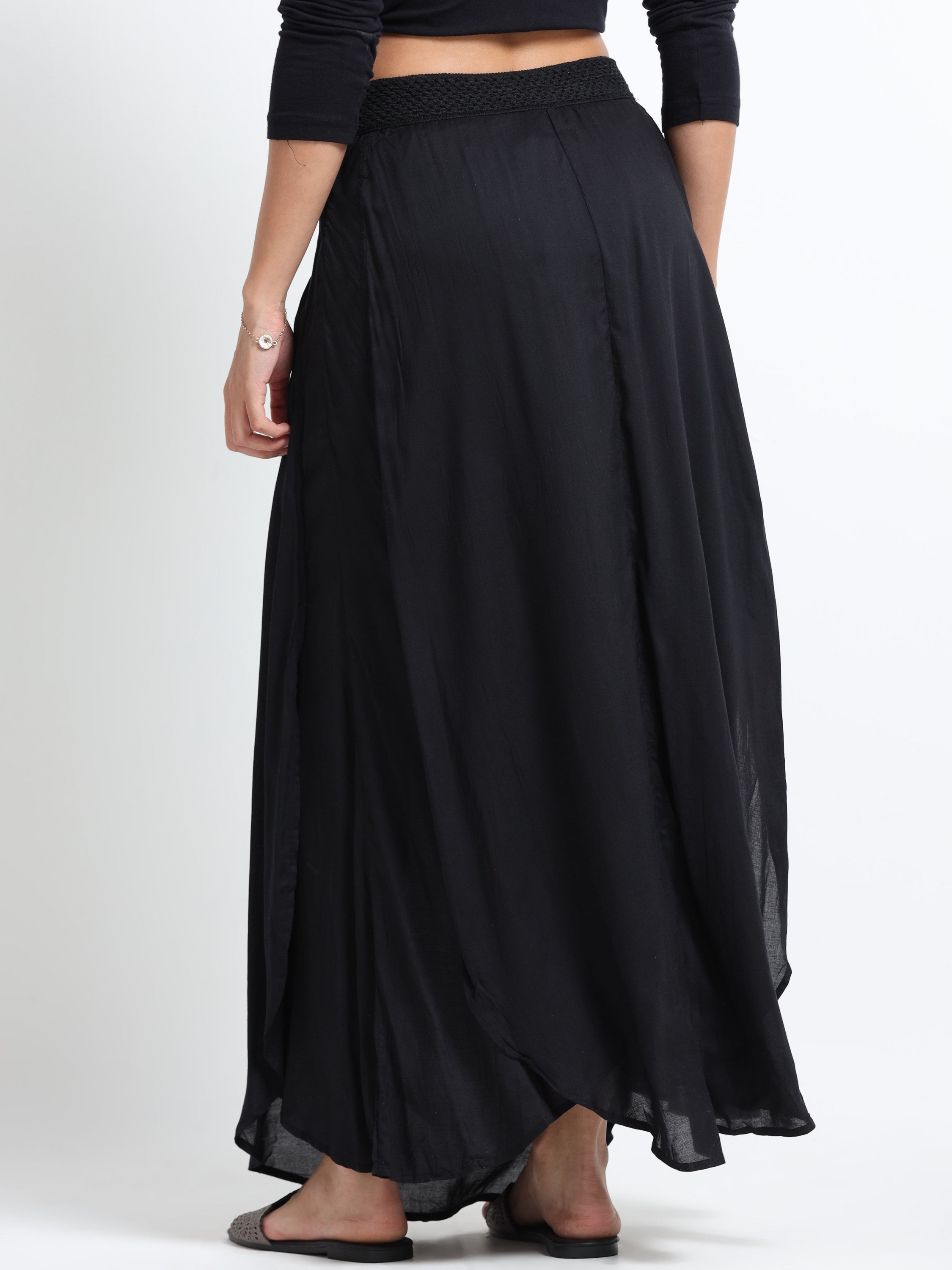 Women Side Slit Maxi Skirt