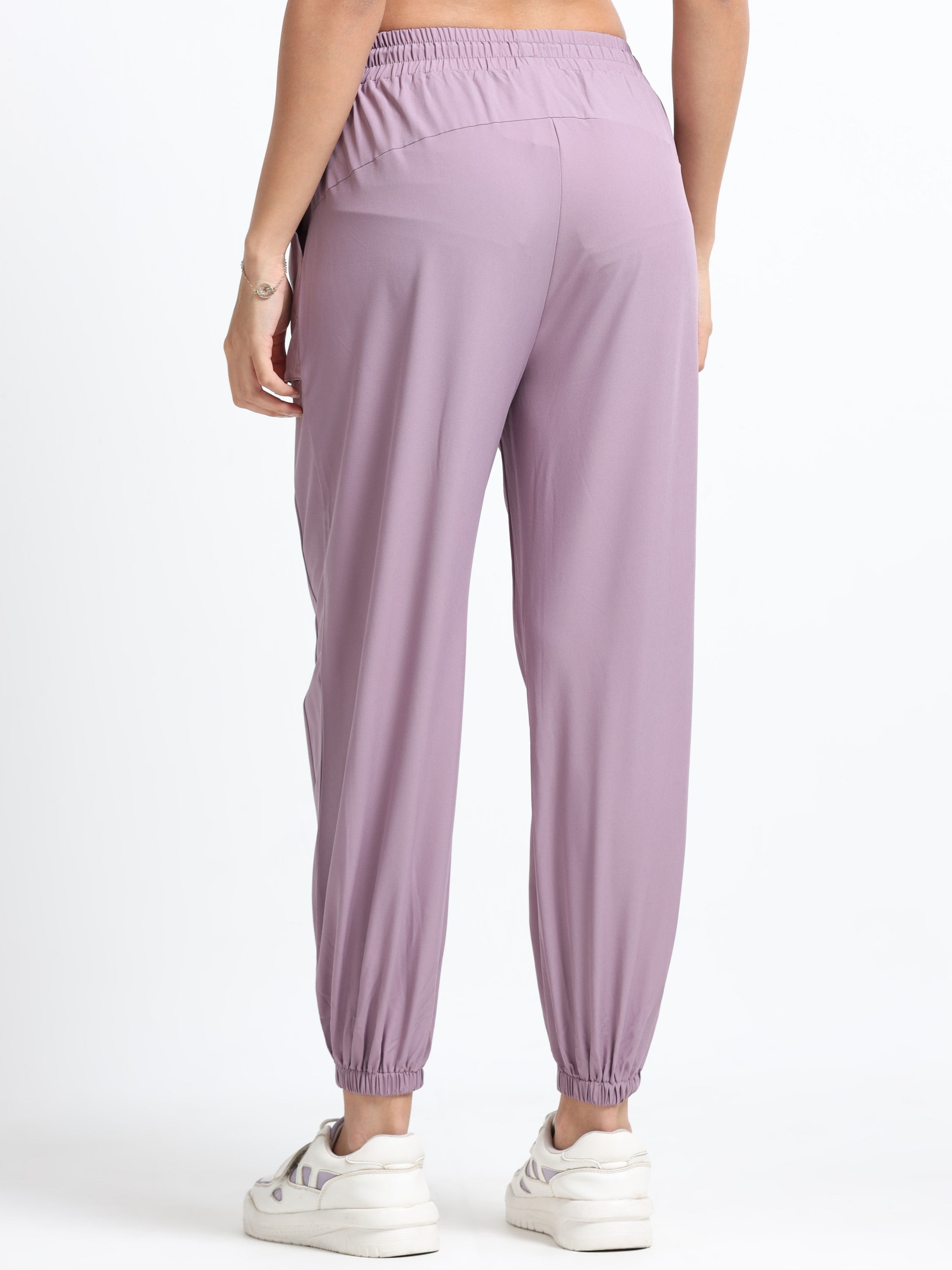 Women Purple Relaxed Track Pants