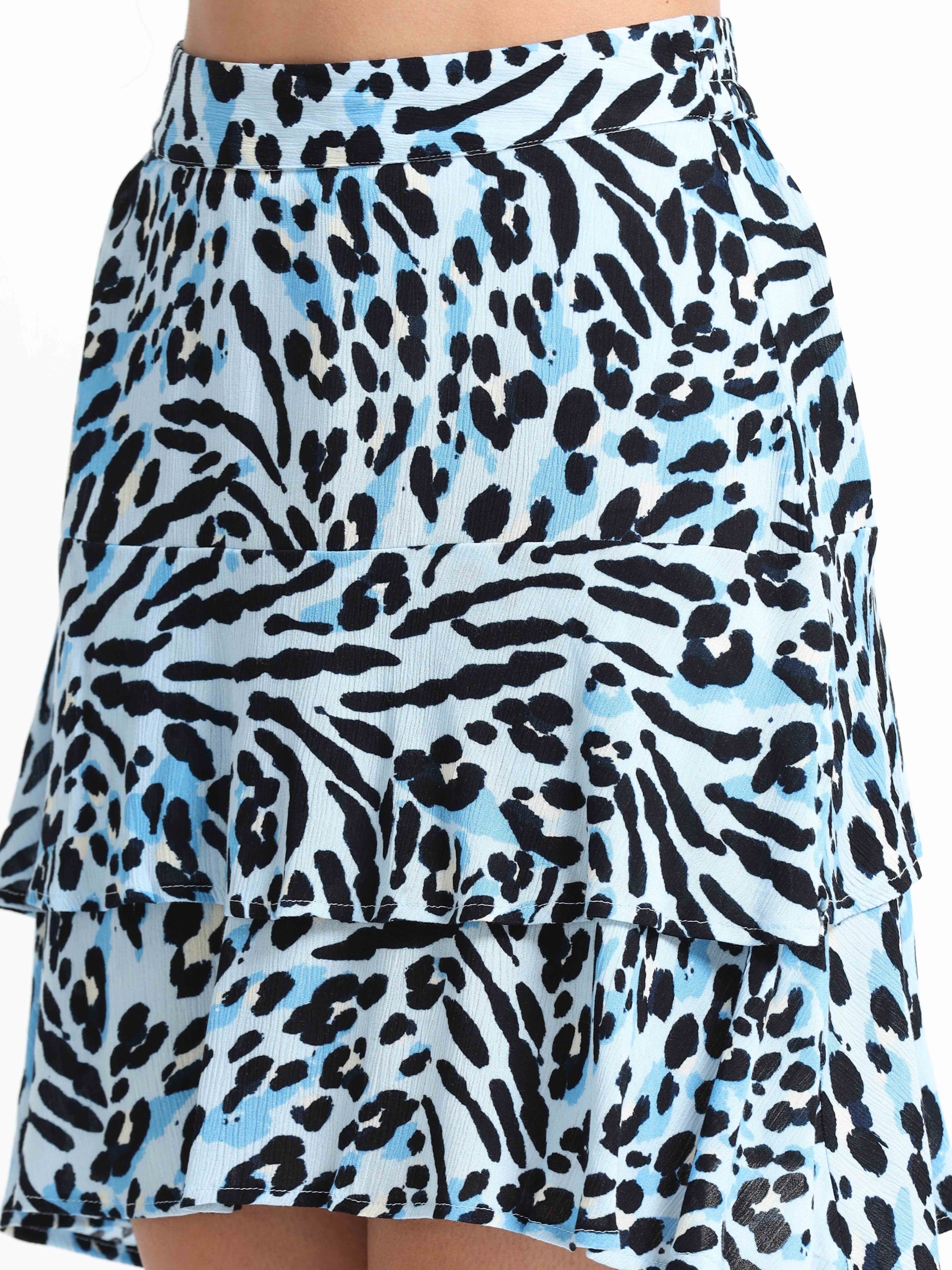 Women Blooms Layered Printed Skirt