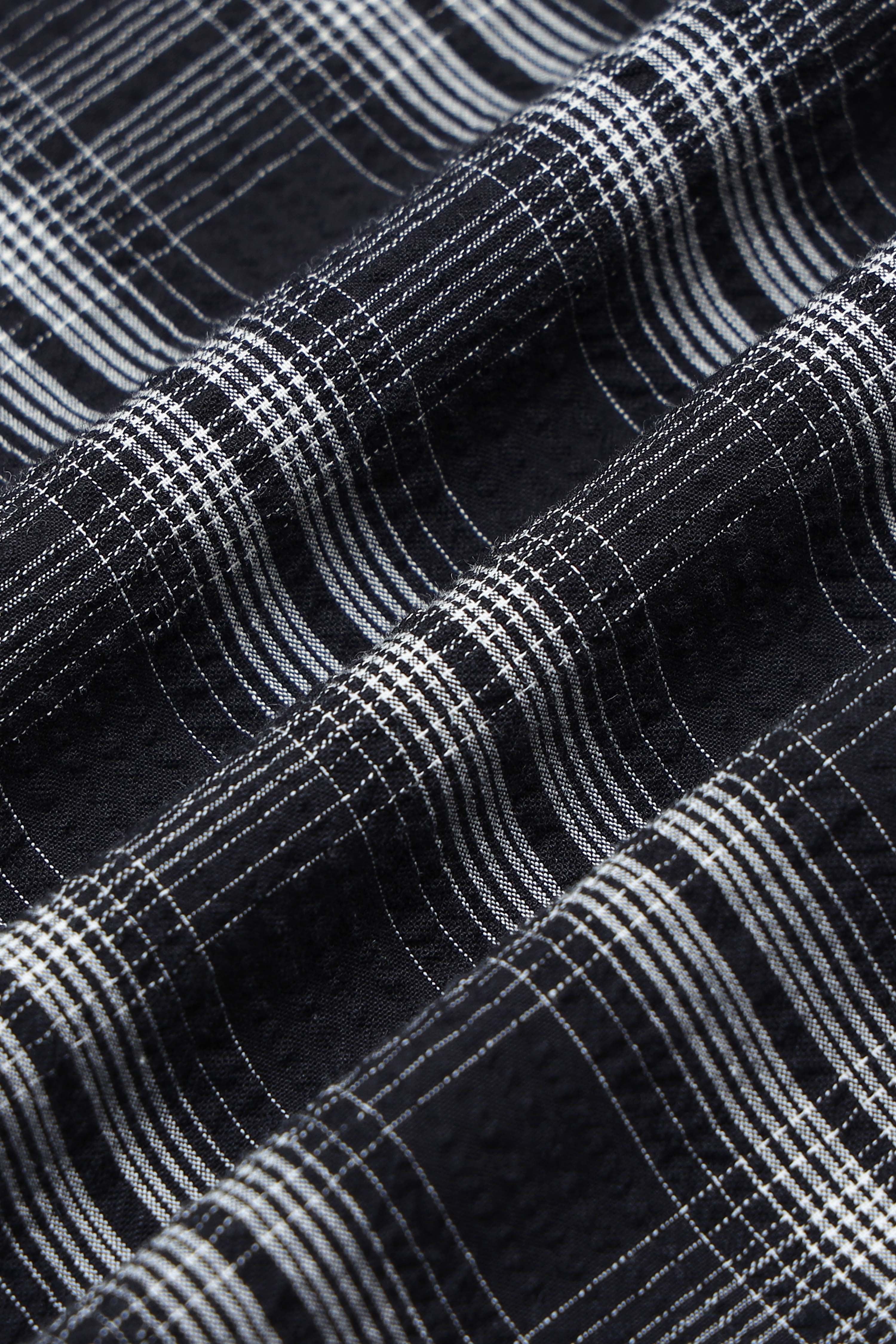 Men Black Checked Casual Shirt