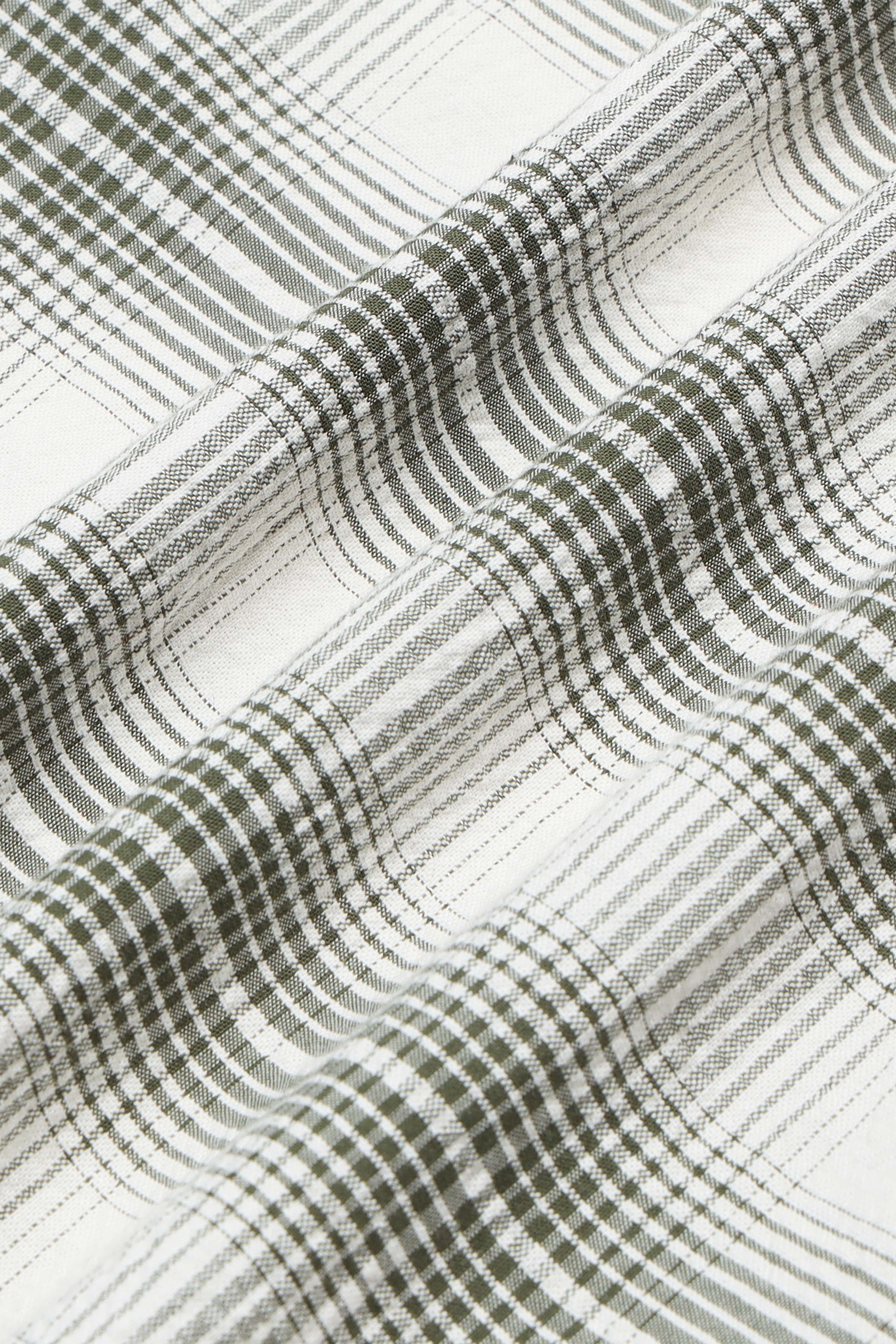 Men Green Checked Casual Shirt