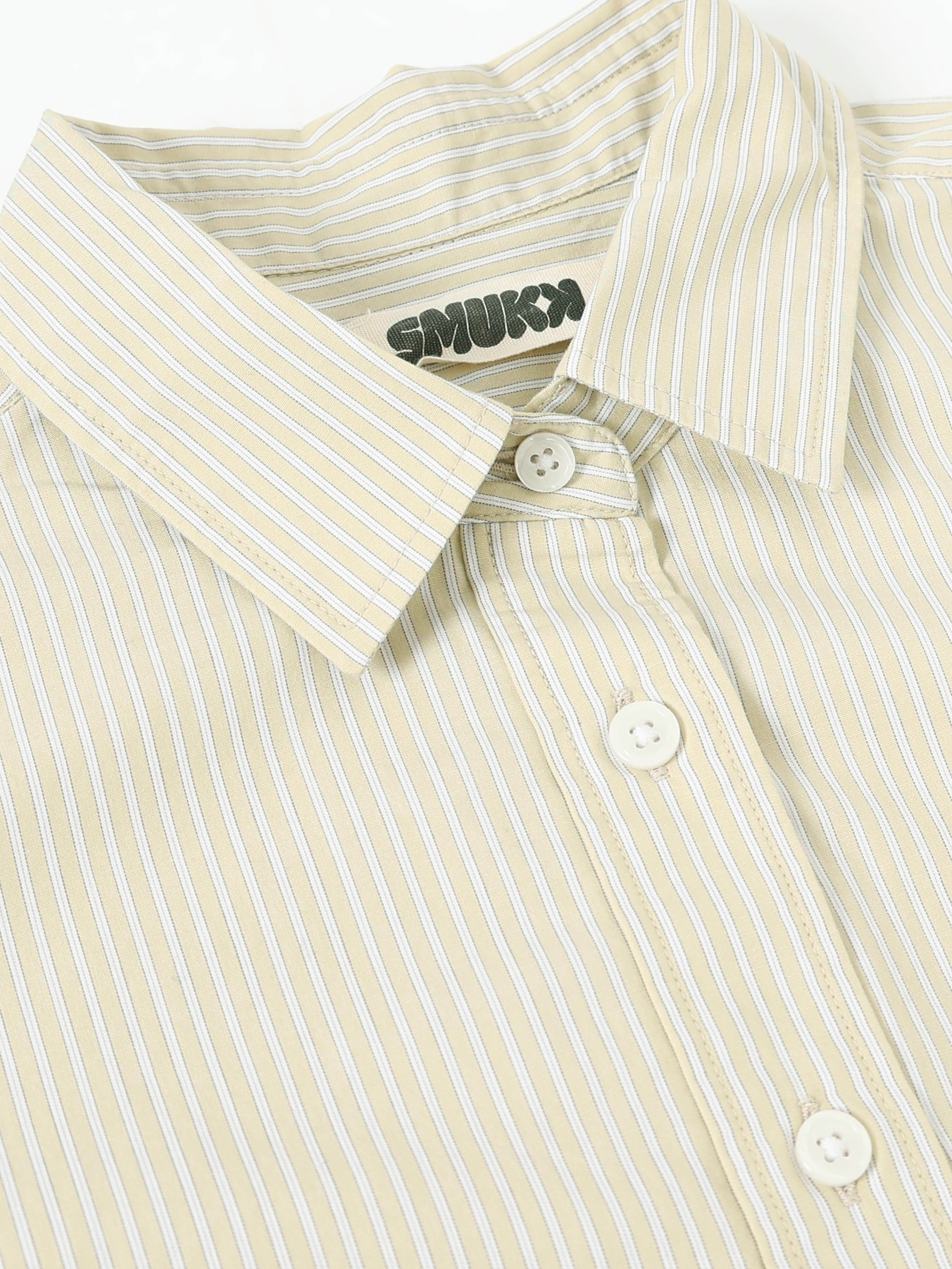 Women Green Stripe Shirt