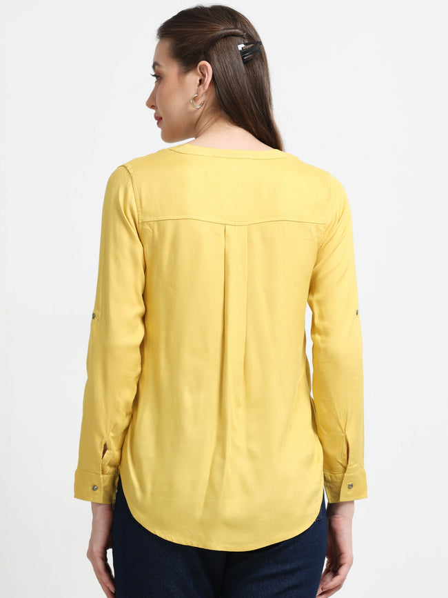 Women Yellow Casual Shirt