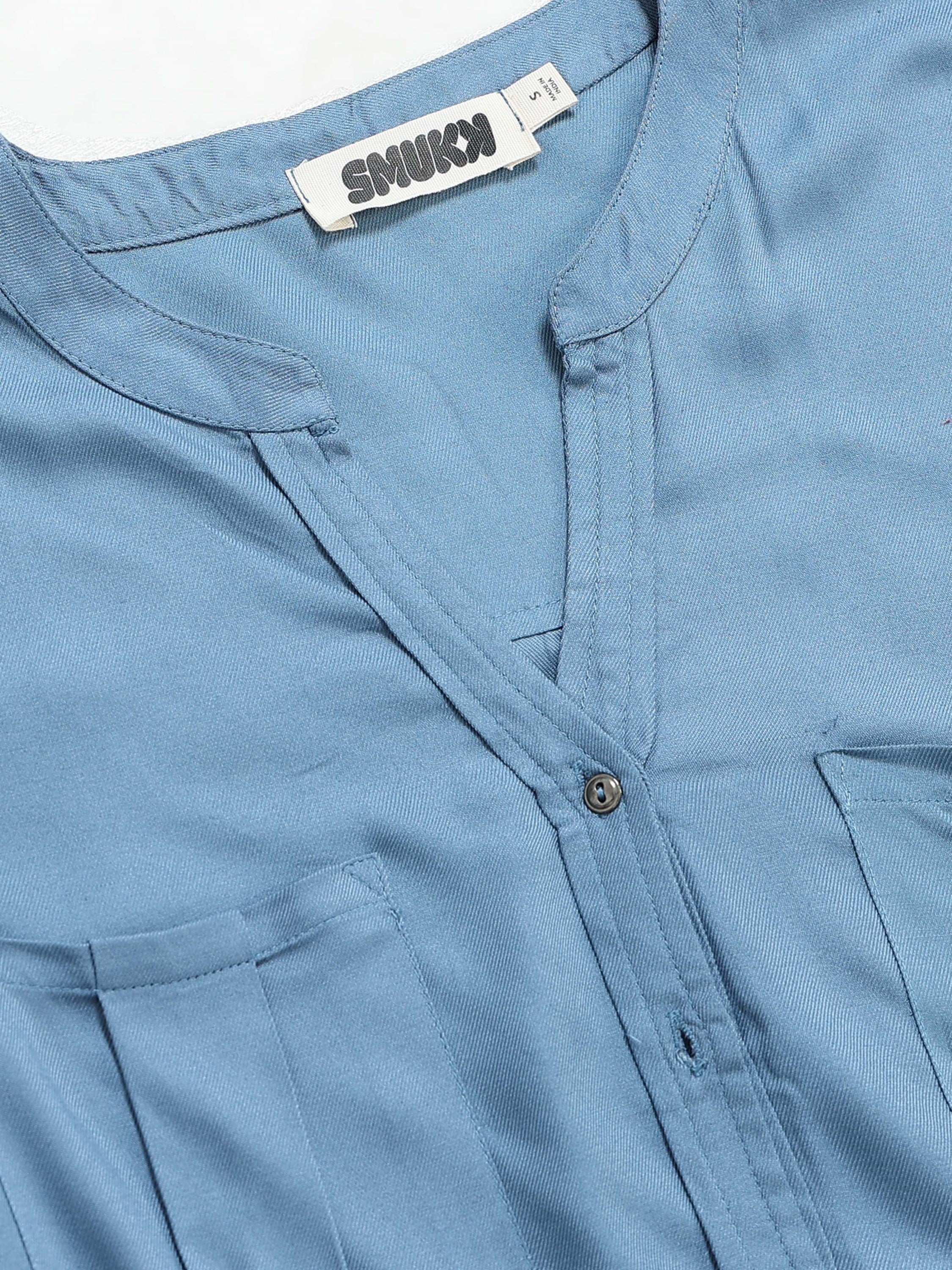 Women Blue Casual Shirt