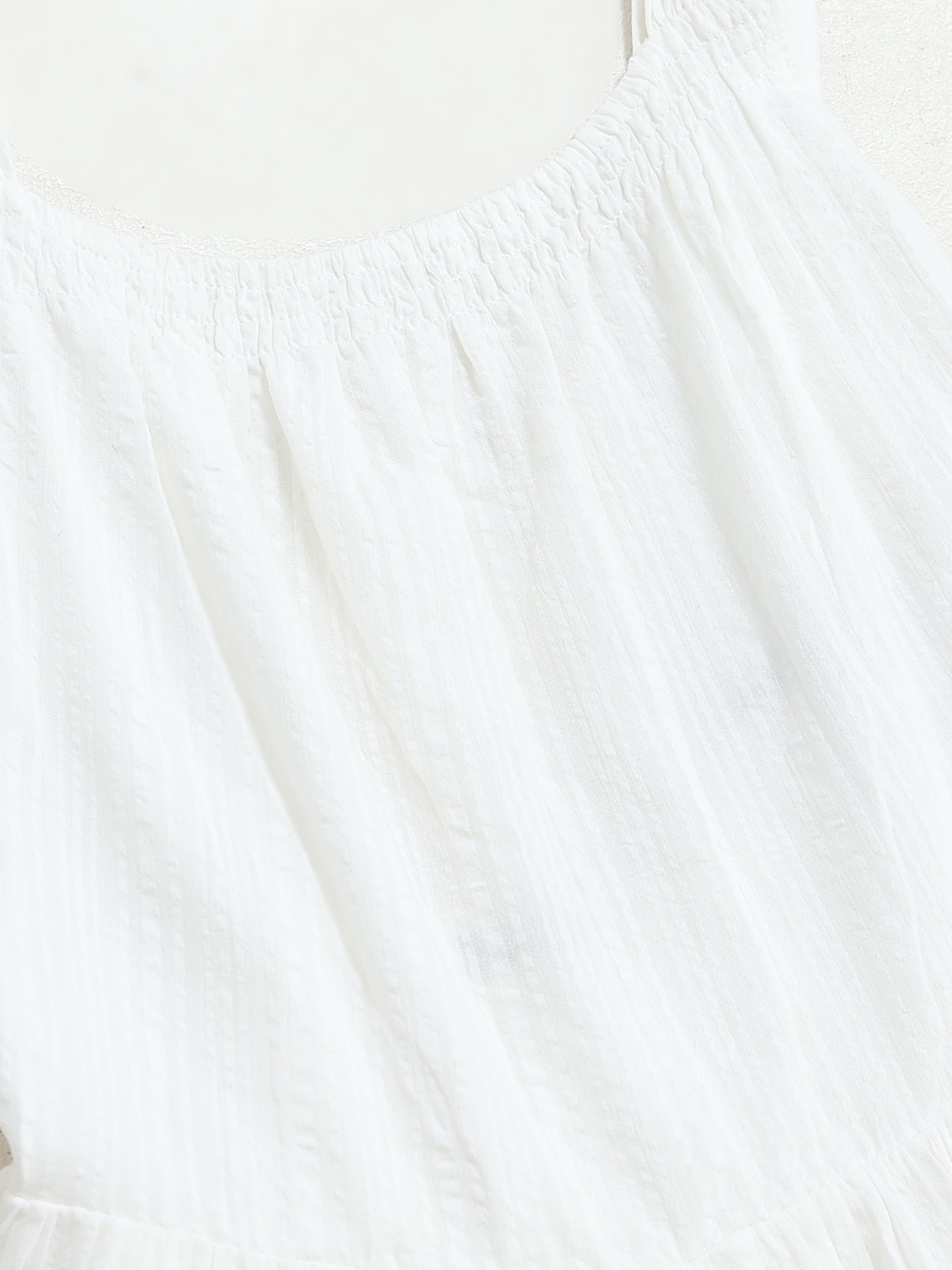 Women White Deep Back Summer Dress