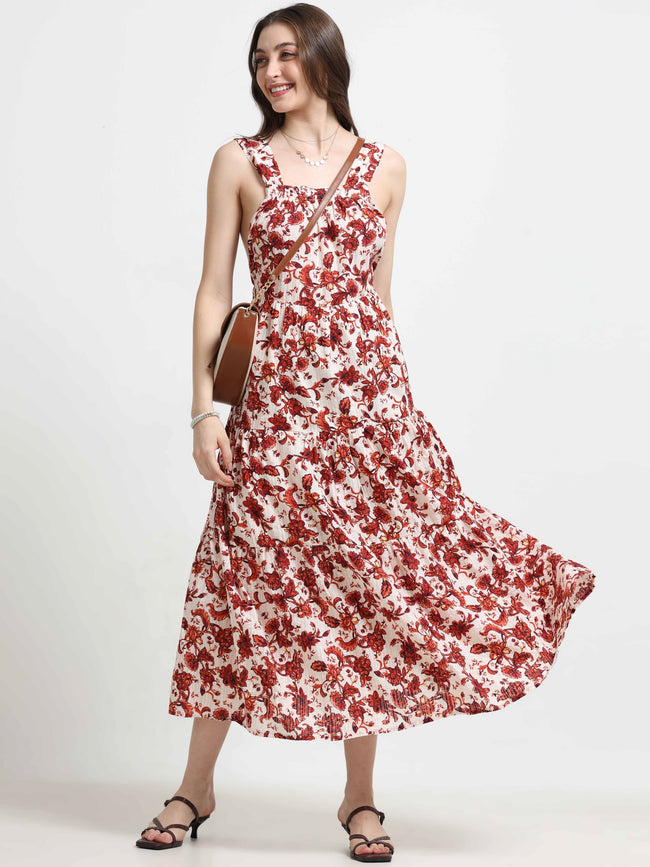 Women Floral Printed Maxi Dress