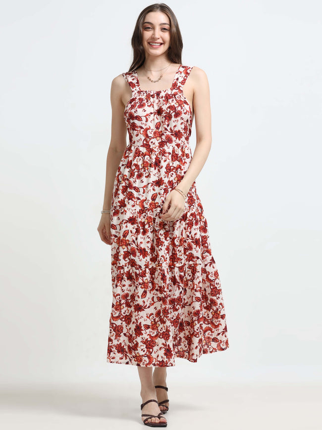 Women Floral Printed Maxi Dress