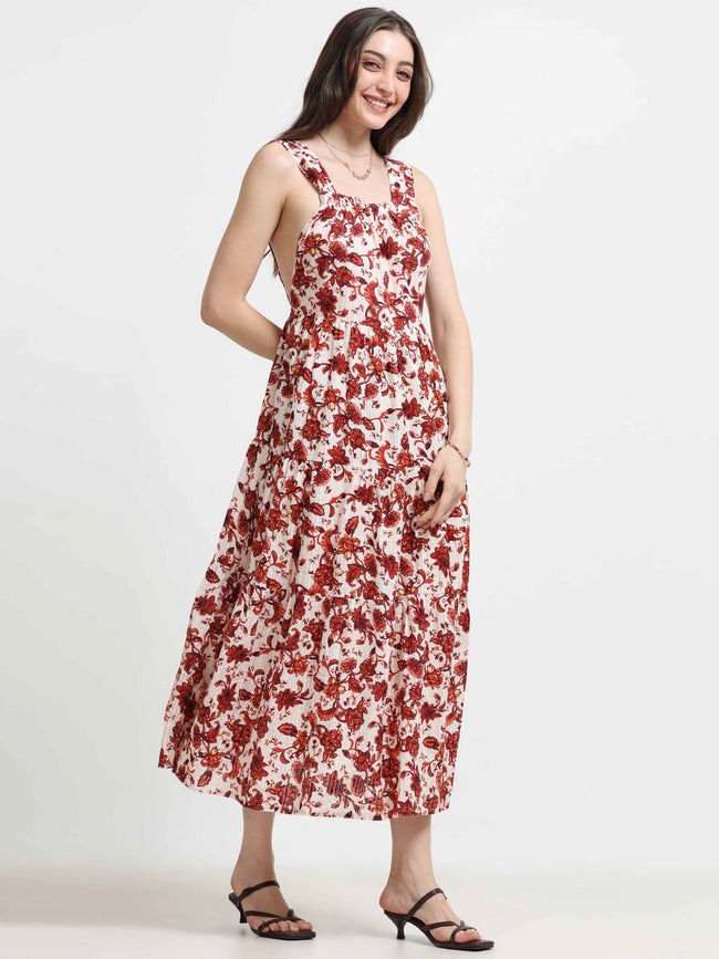 Women Floral Printed Maxi Dress