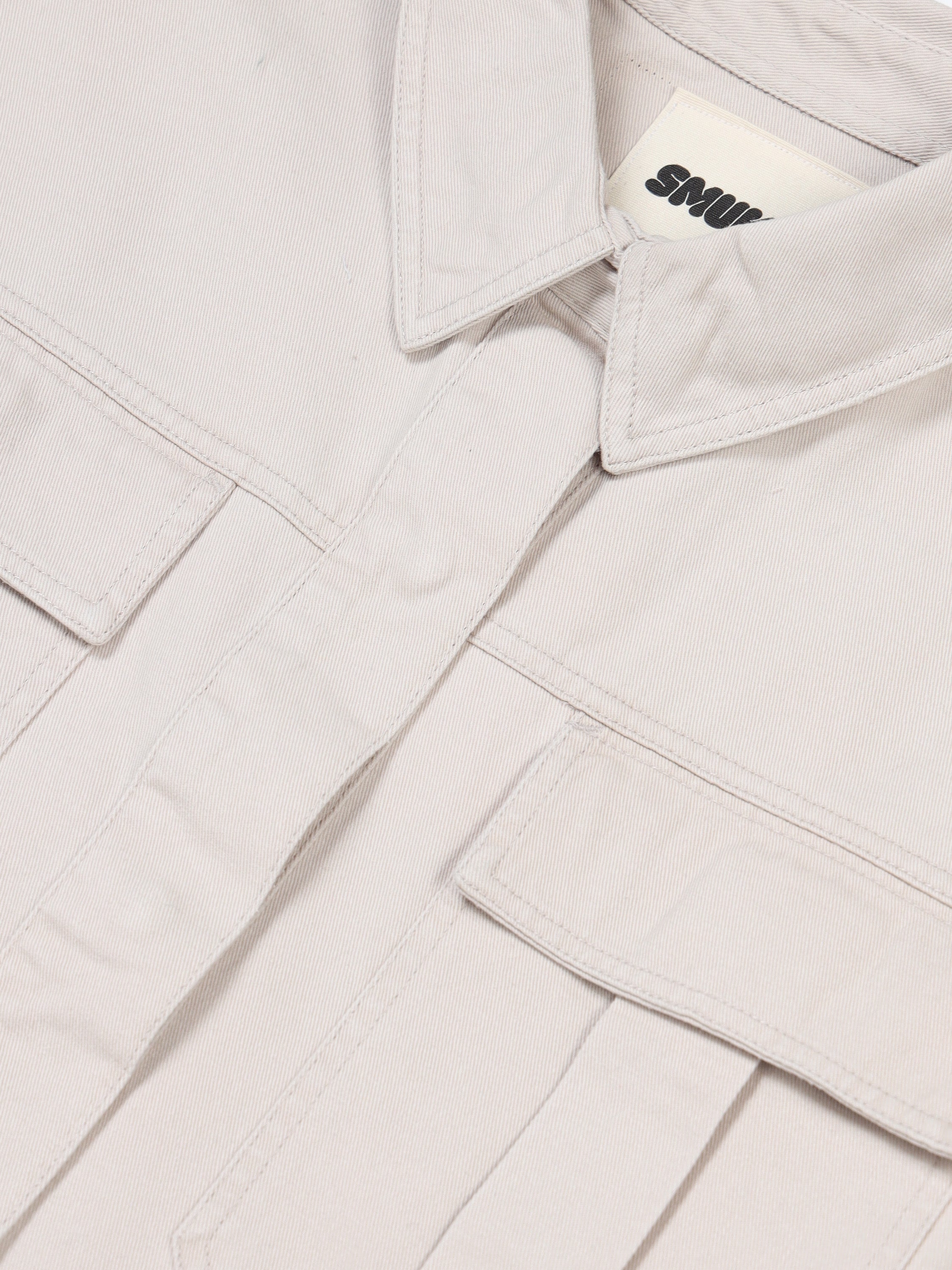 Women Beige Cotton Oversized Shacket 