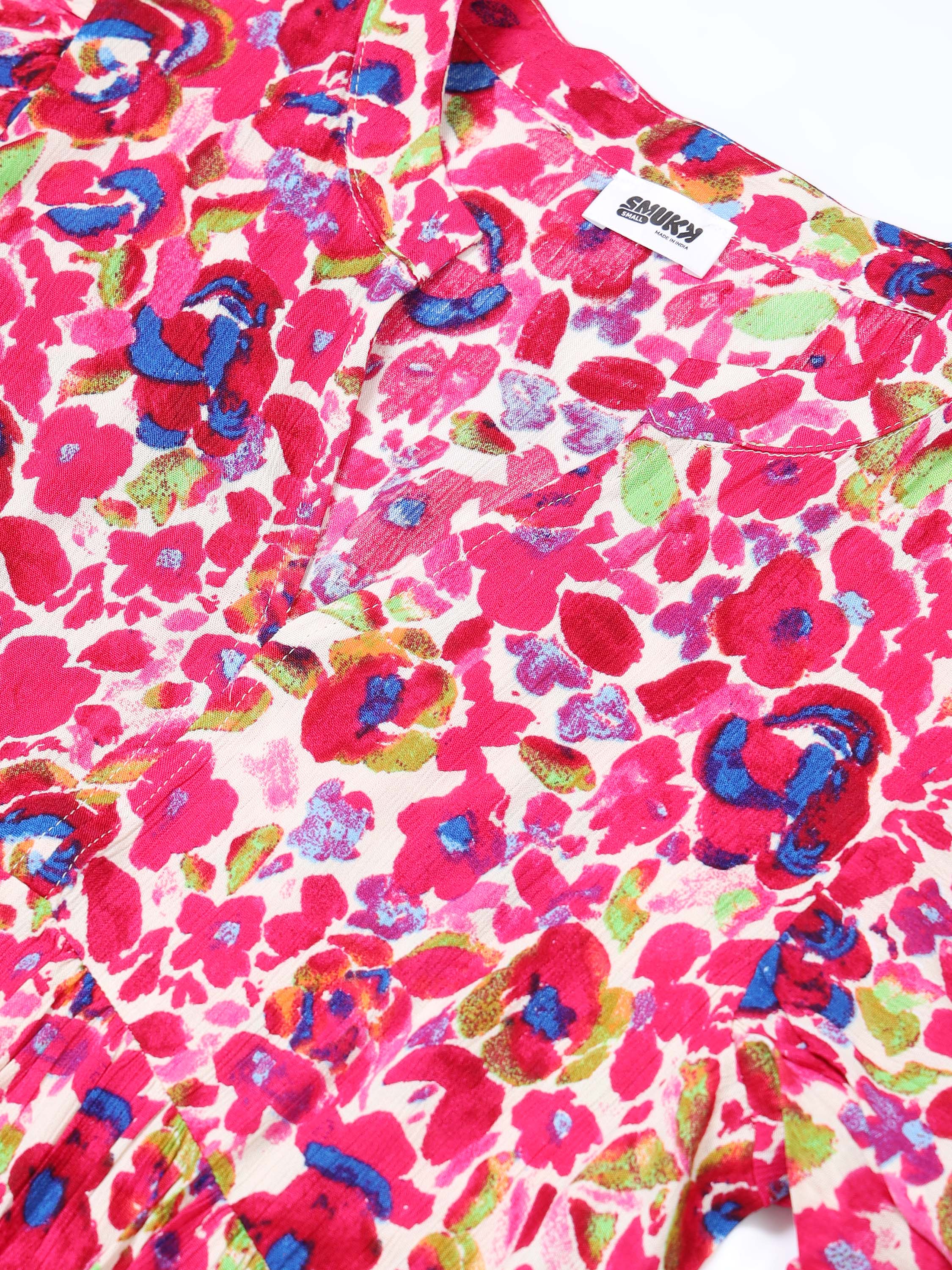 Women Viscose Multicolour Fun Dress