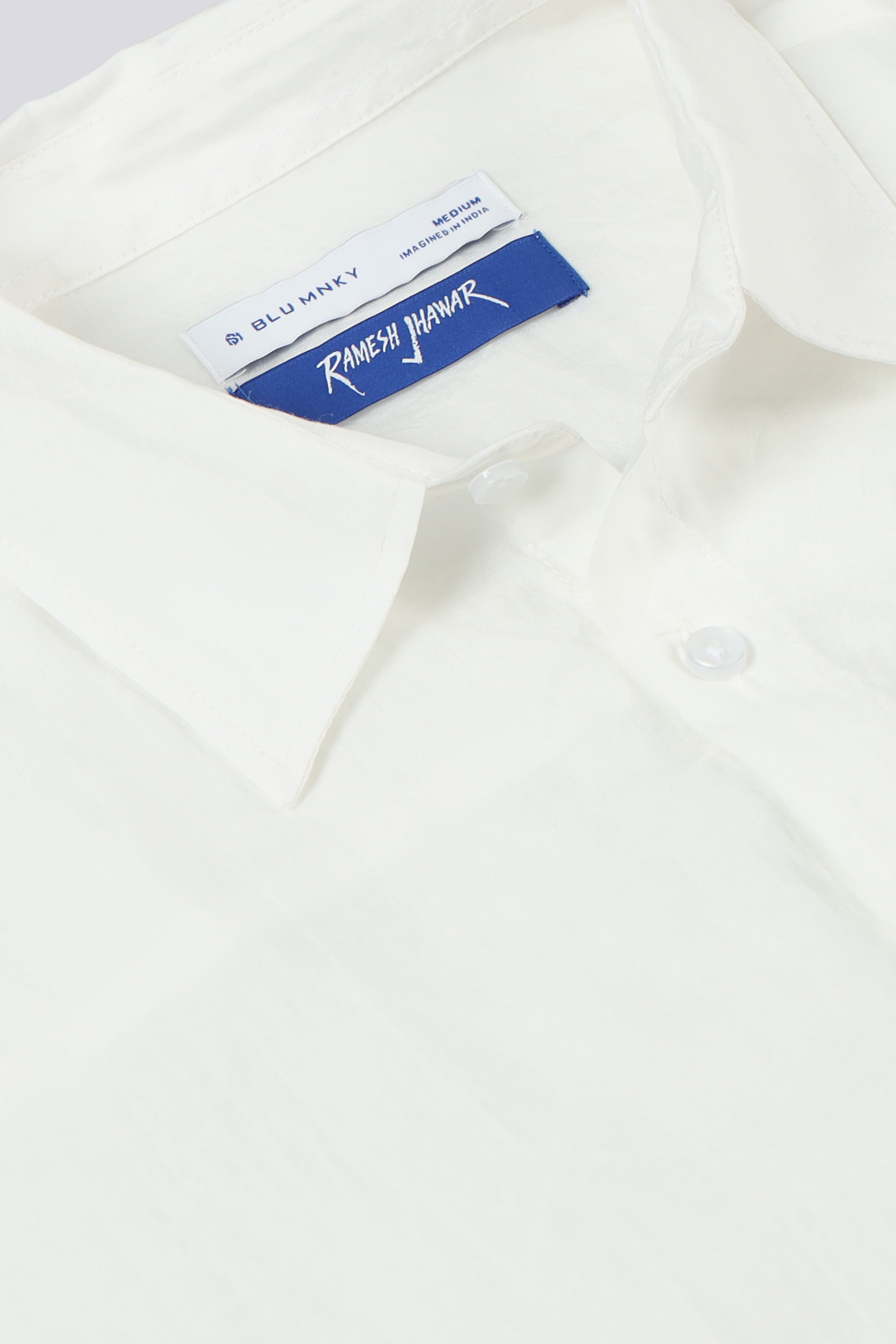Men White Oversized Print Shirt