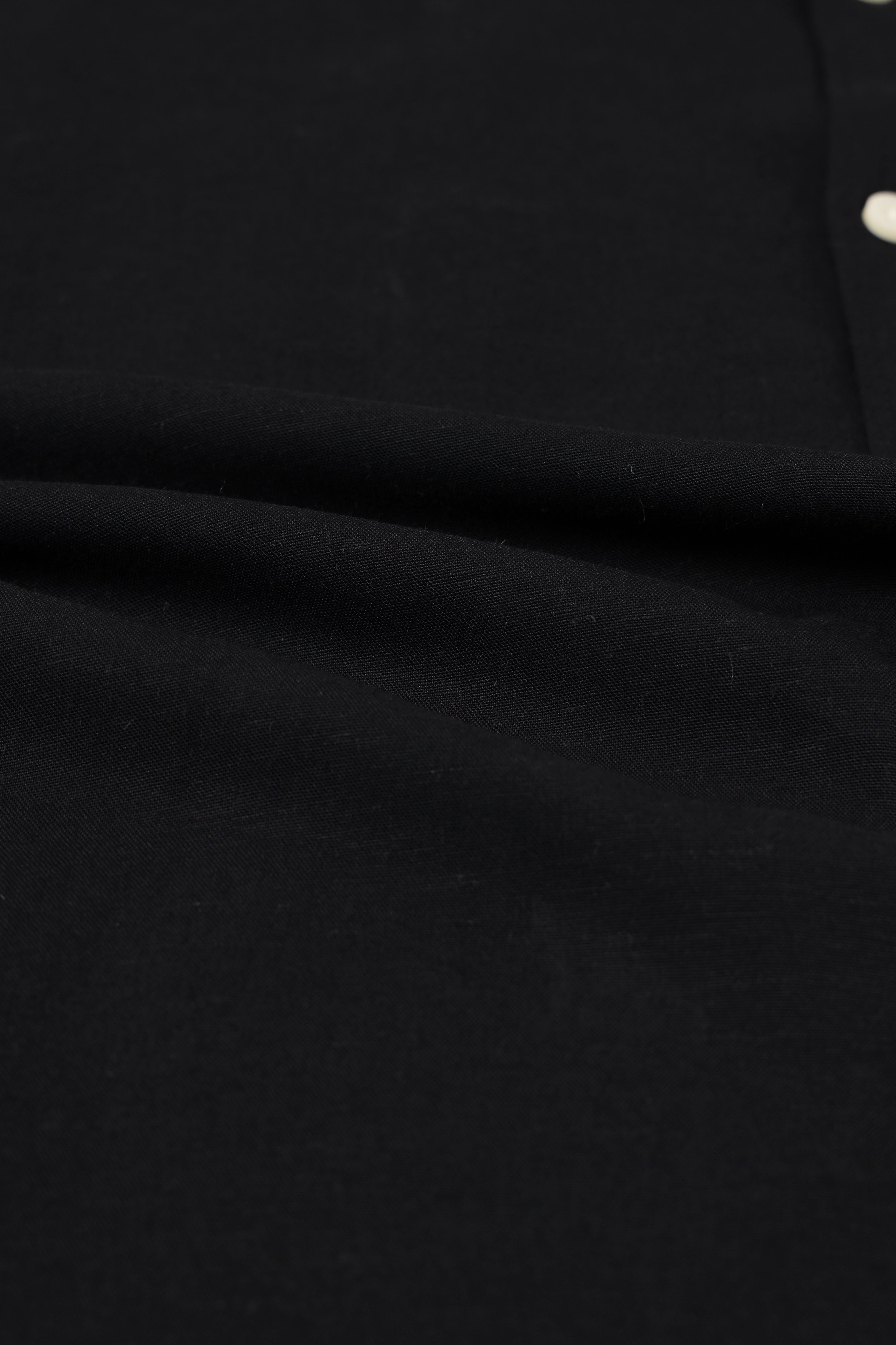 Men Black Viscose Linen Shirt
