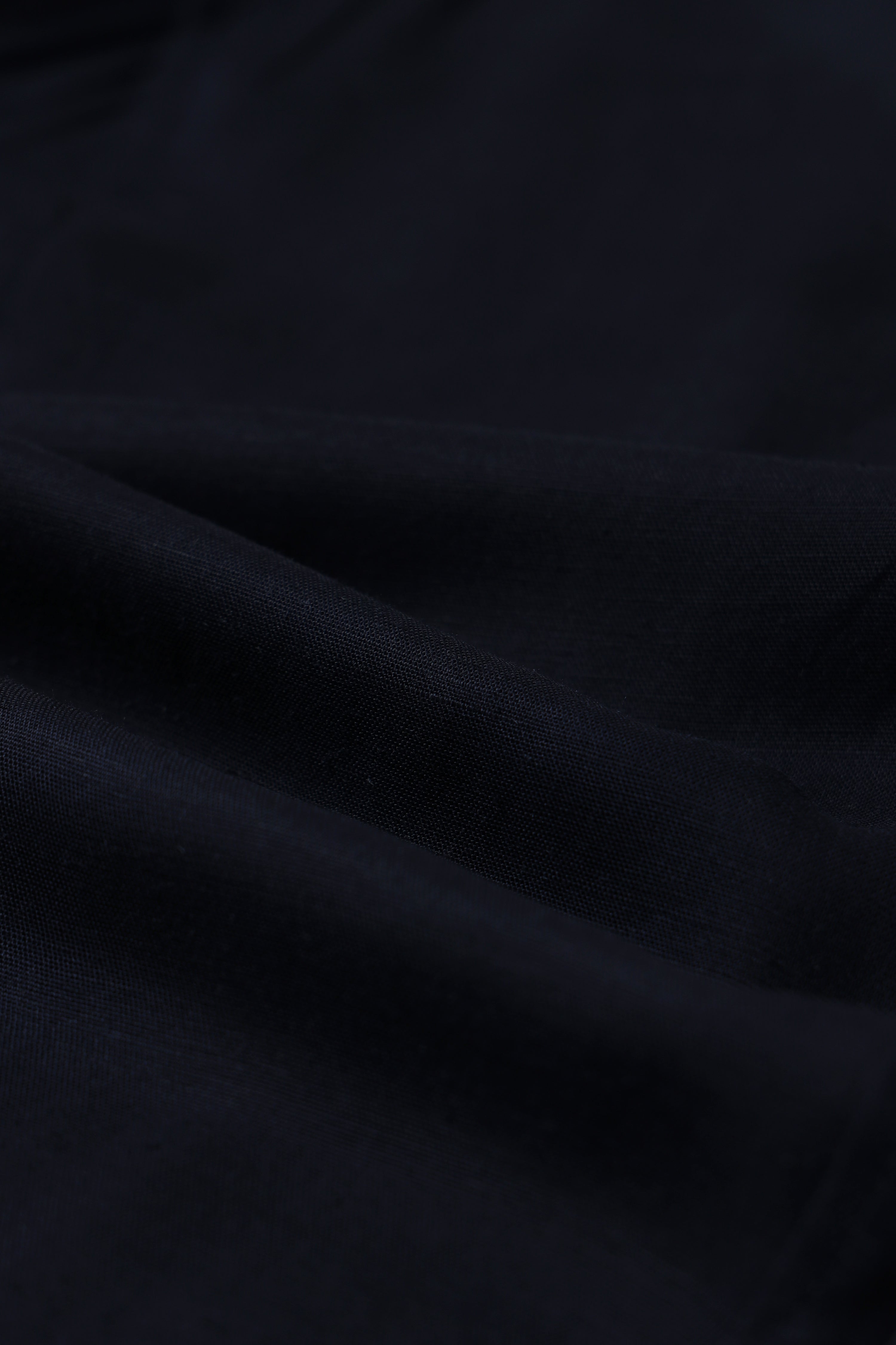 Men Navy Viscose Linen Shirt