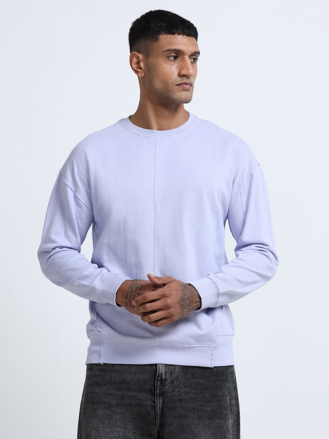 Men Lavender Oversized Sweatshirt