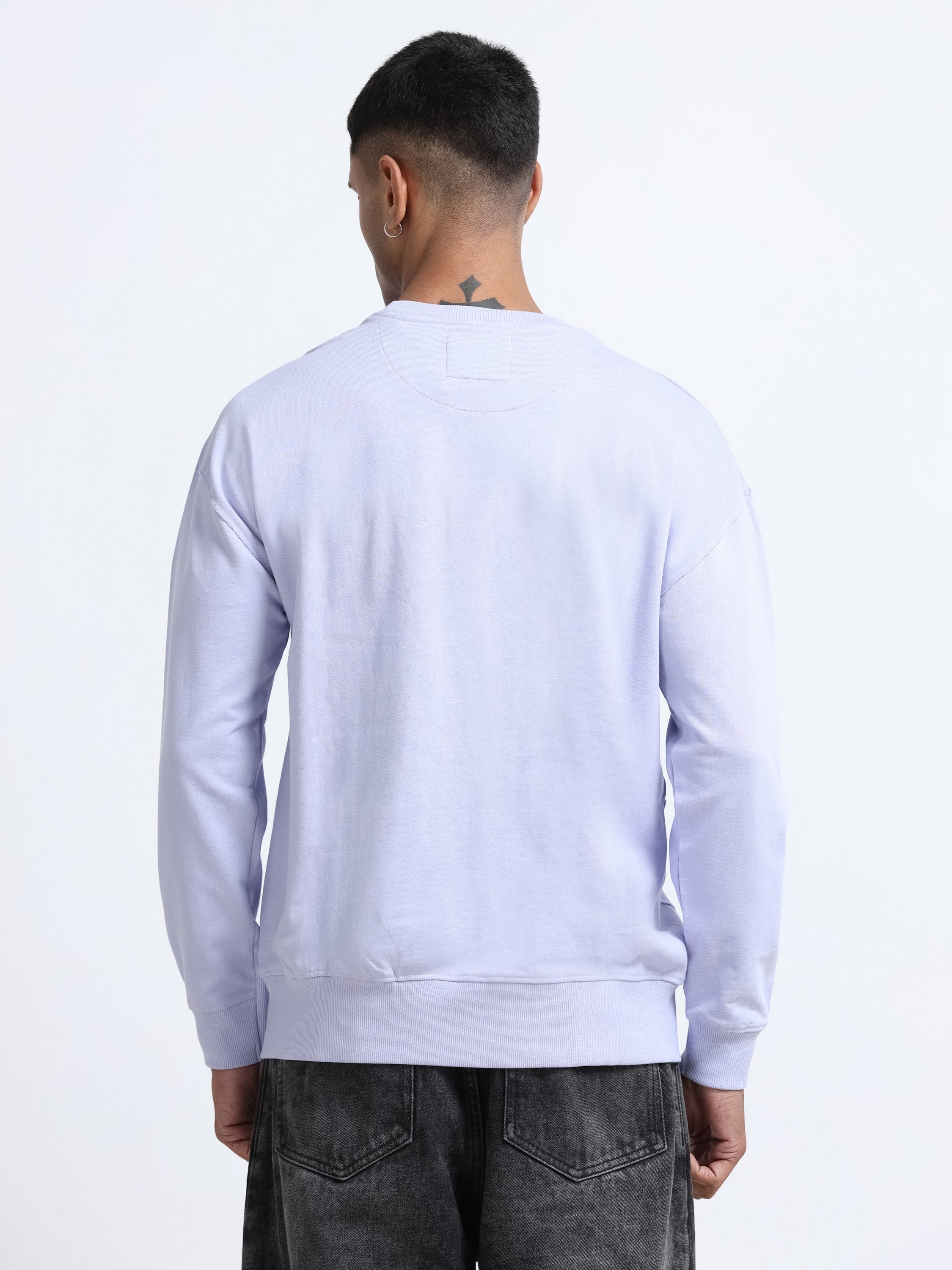 Men Lavender Oversized Sweatshirt