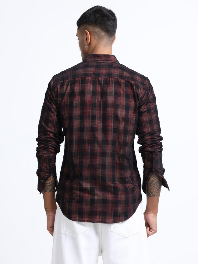 Men Corduroy Button Down Shirt