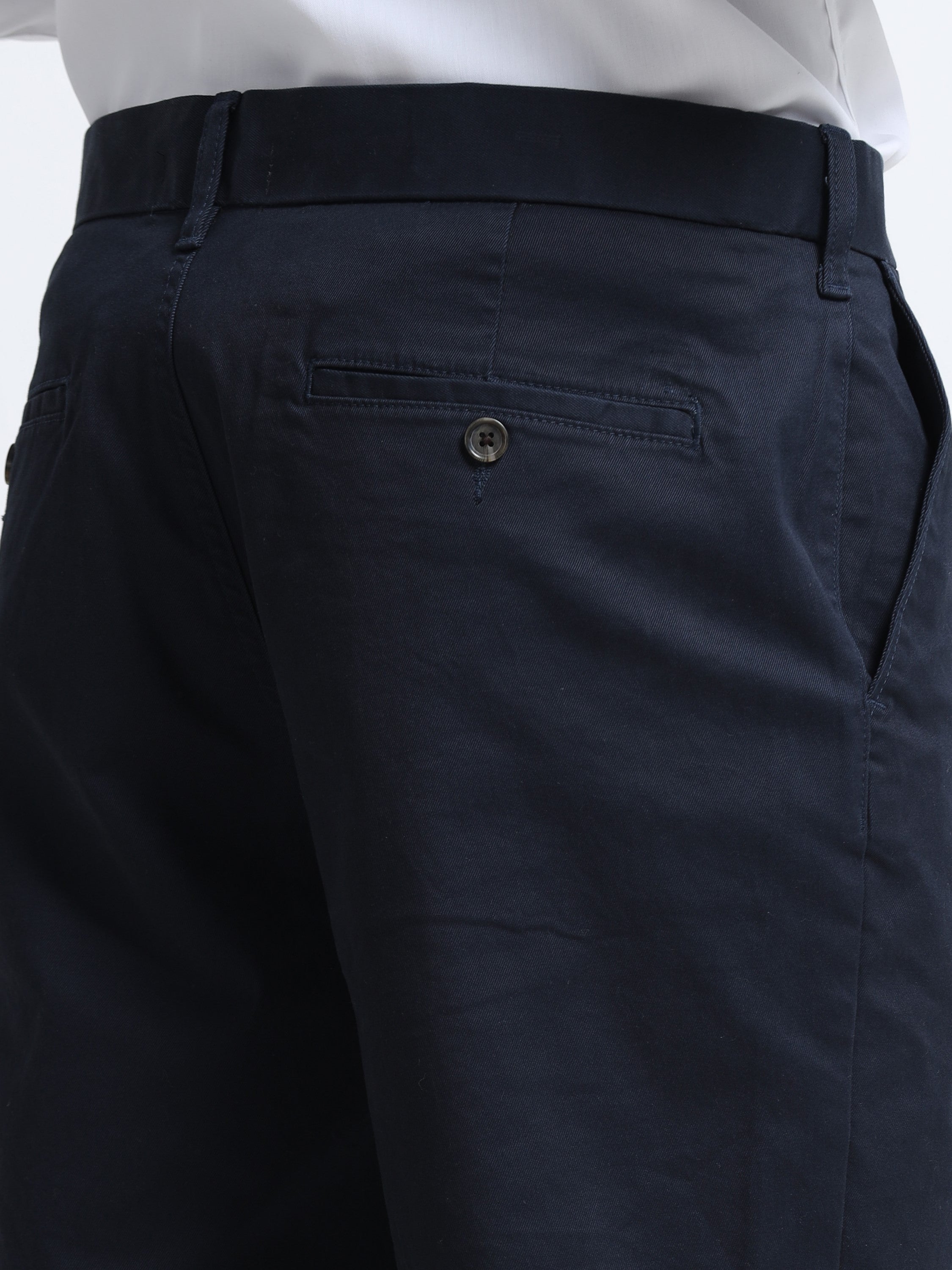 Men Black Mid-Rise Pants