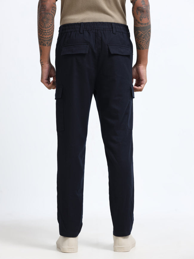 Men Navy Cargo Pants