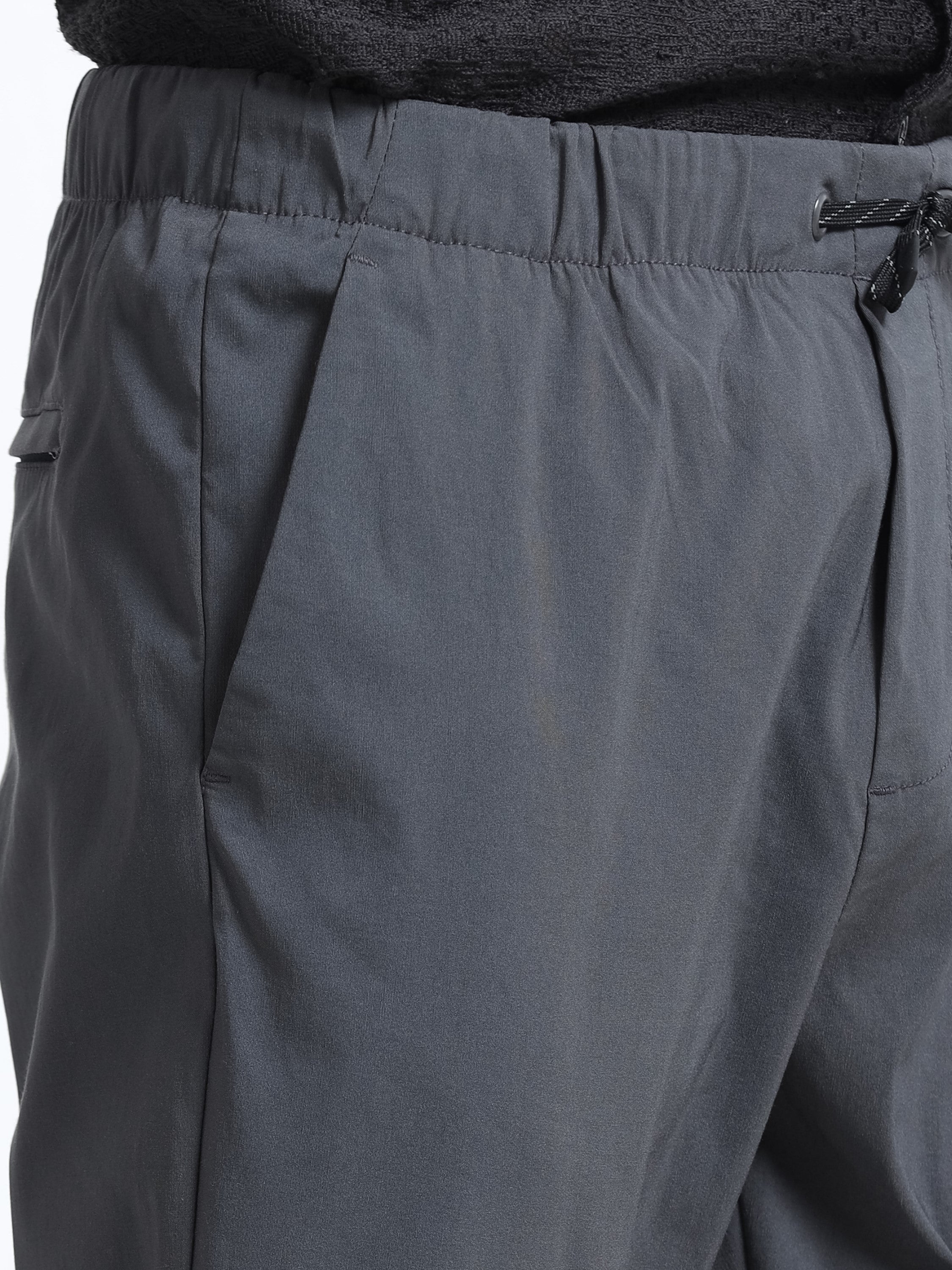 Men Grey Parachute Pants