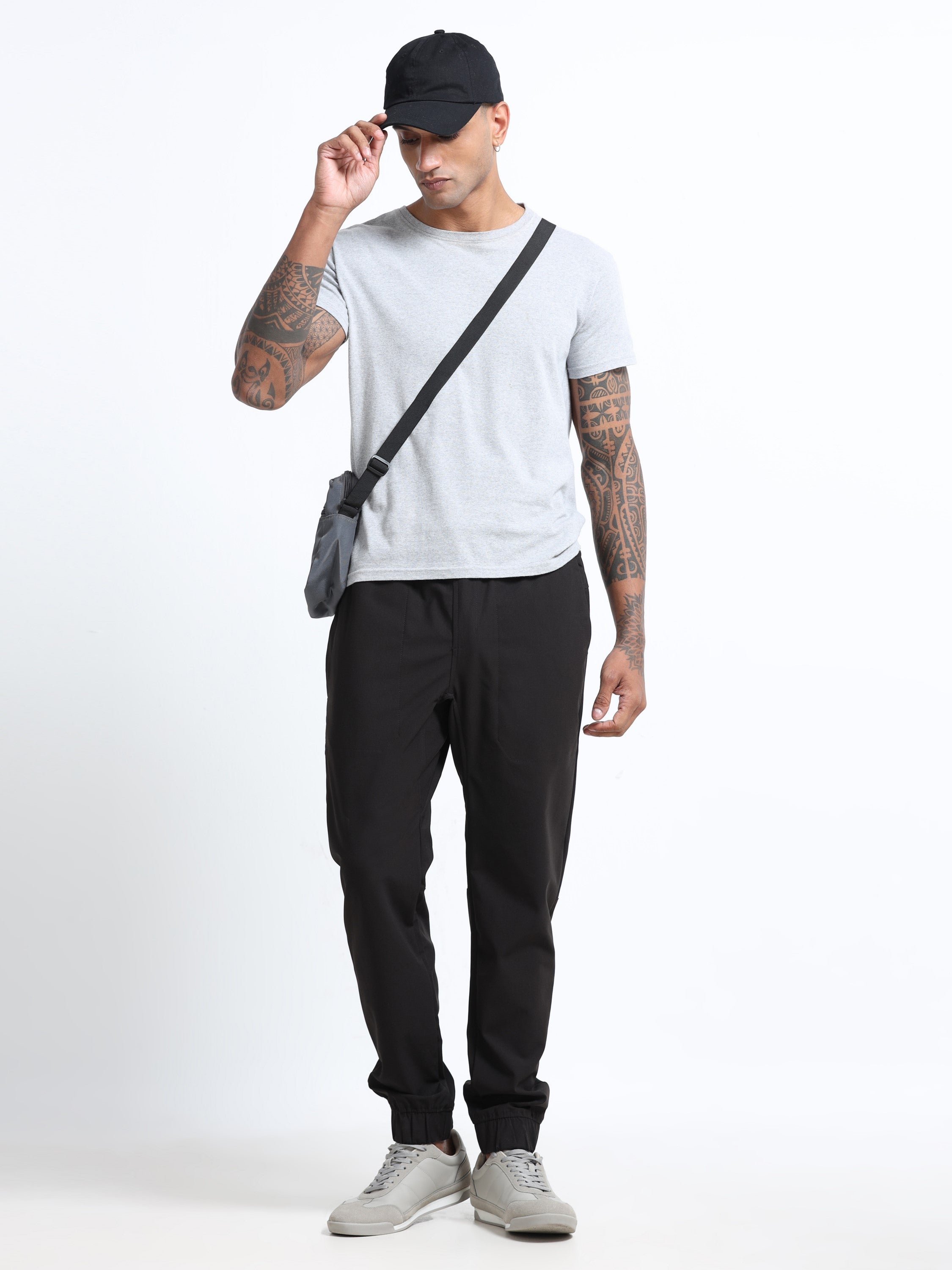 Men Black Regular Fit Joggers
