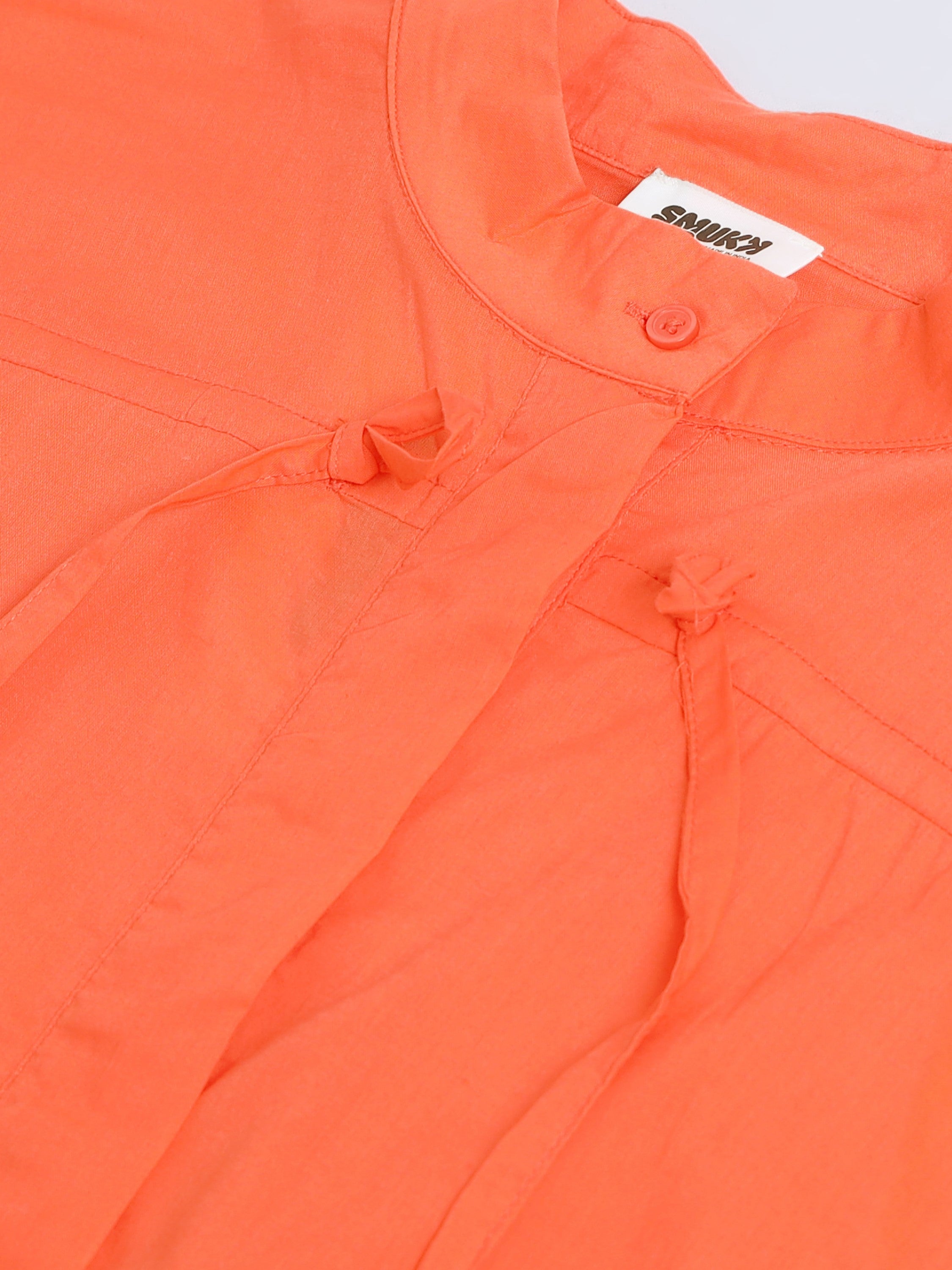 Women Cotton Oversized Coral Top