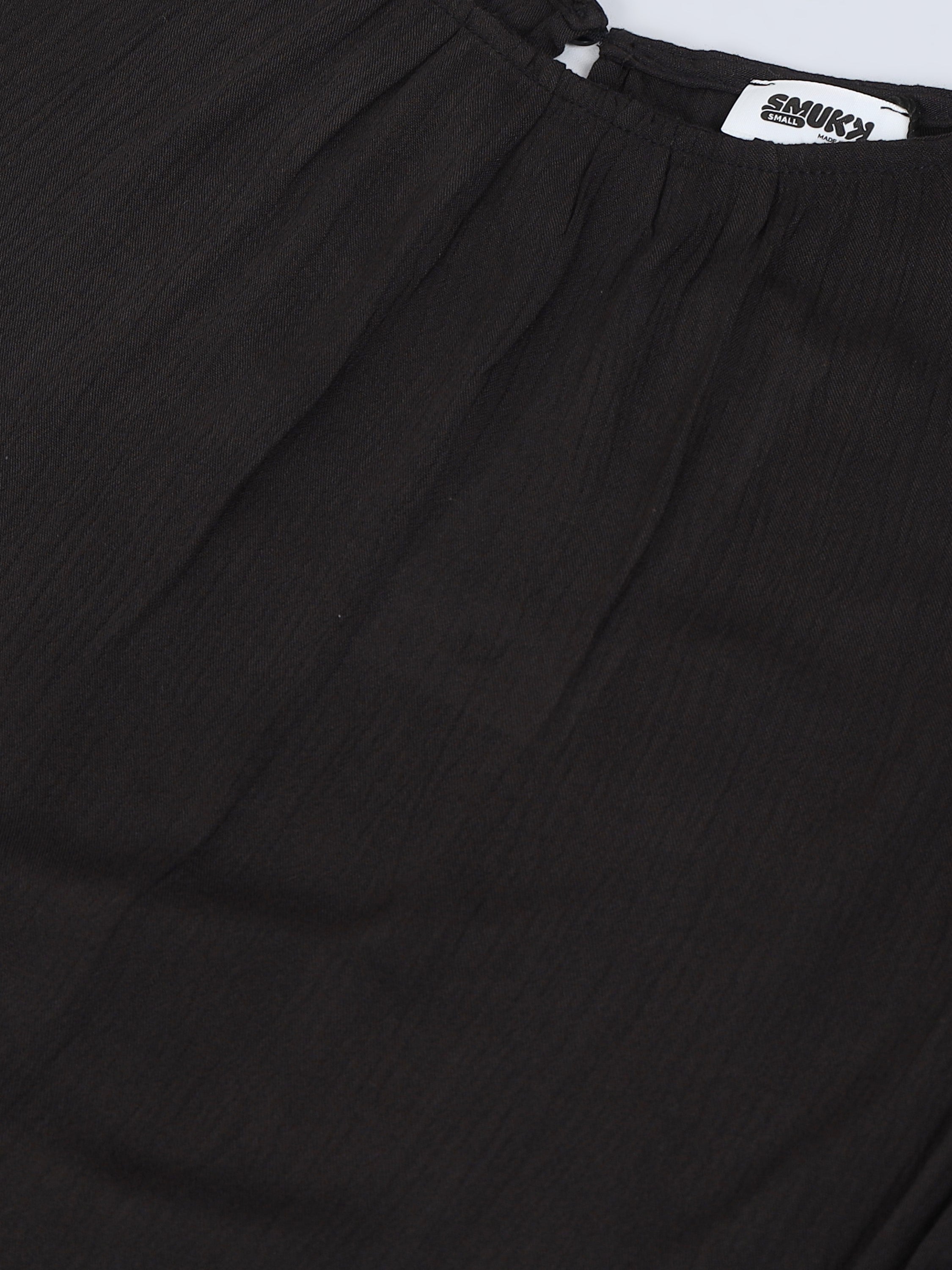 Women Viscose Easy Black Top