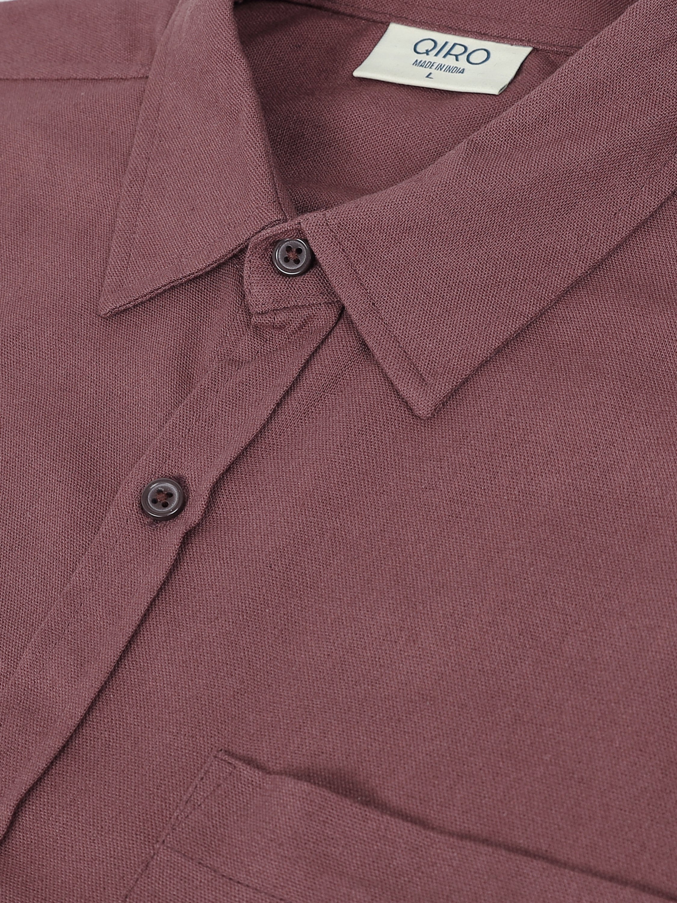 Men Linen Blend Regular Fit Shirt