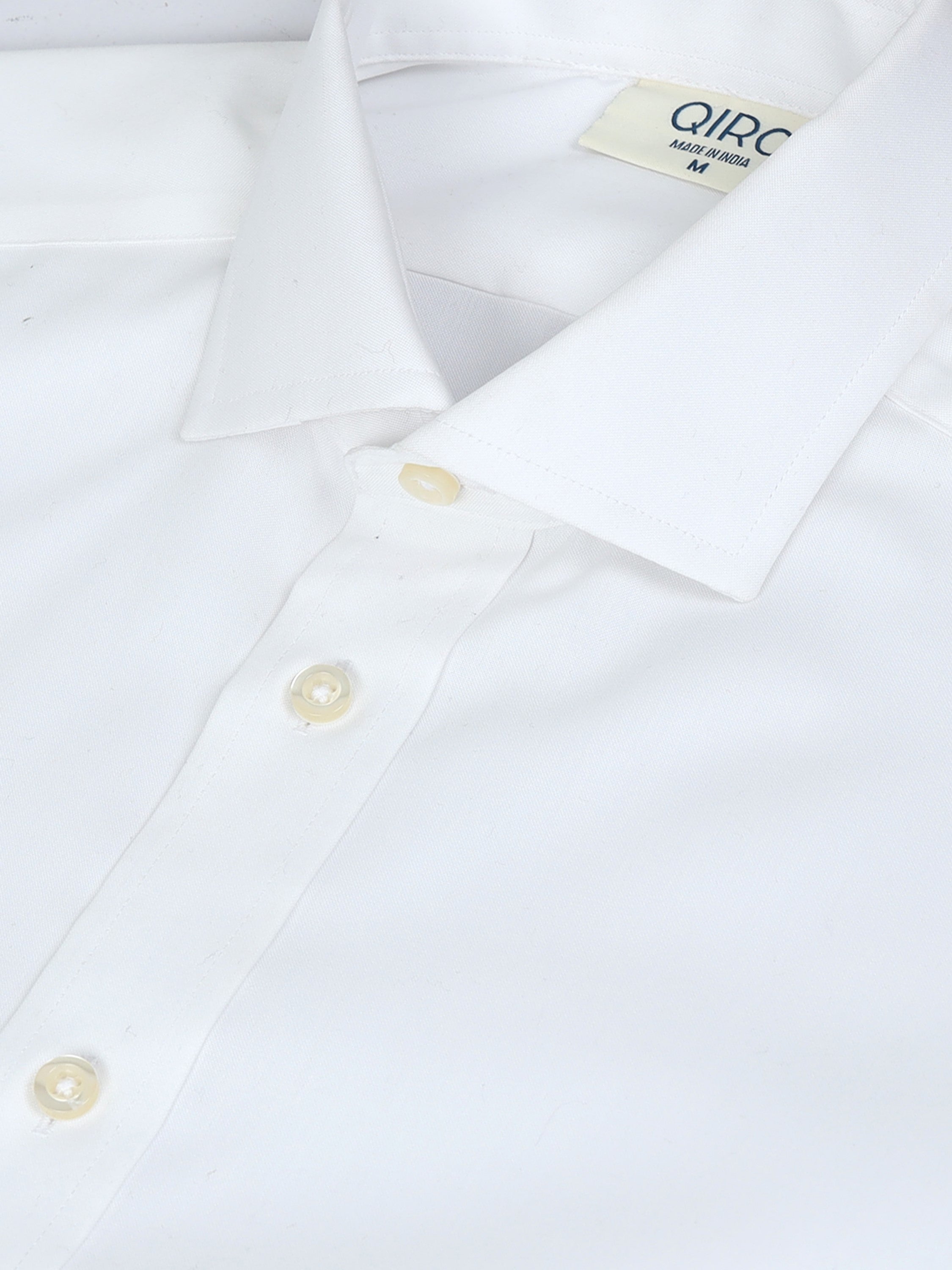 Men Classic White Spread Collar Shirt