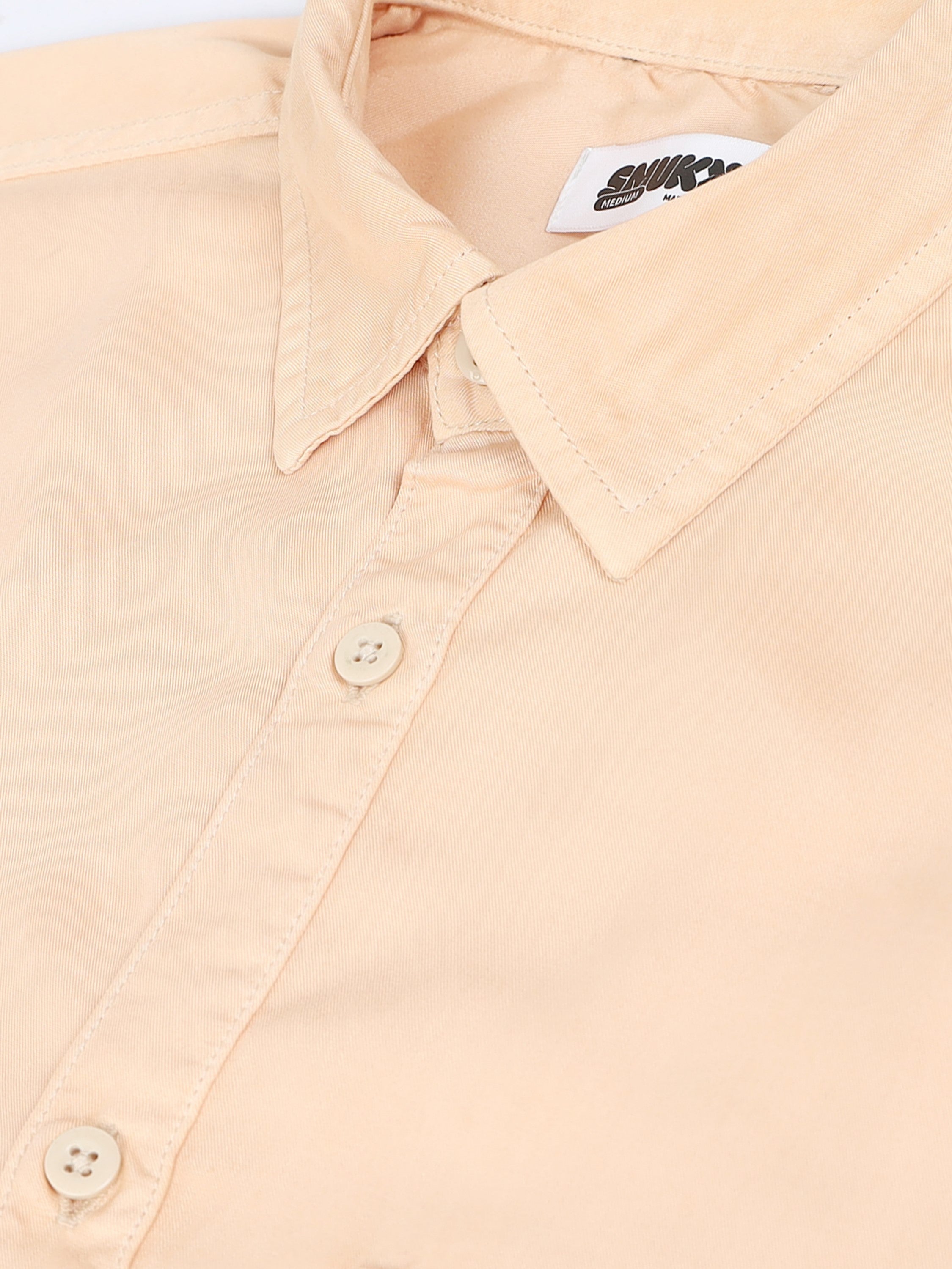 Men Peach Regular Fit Cotton Shirt