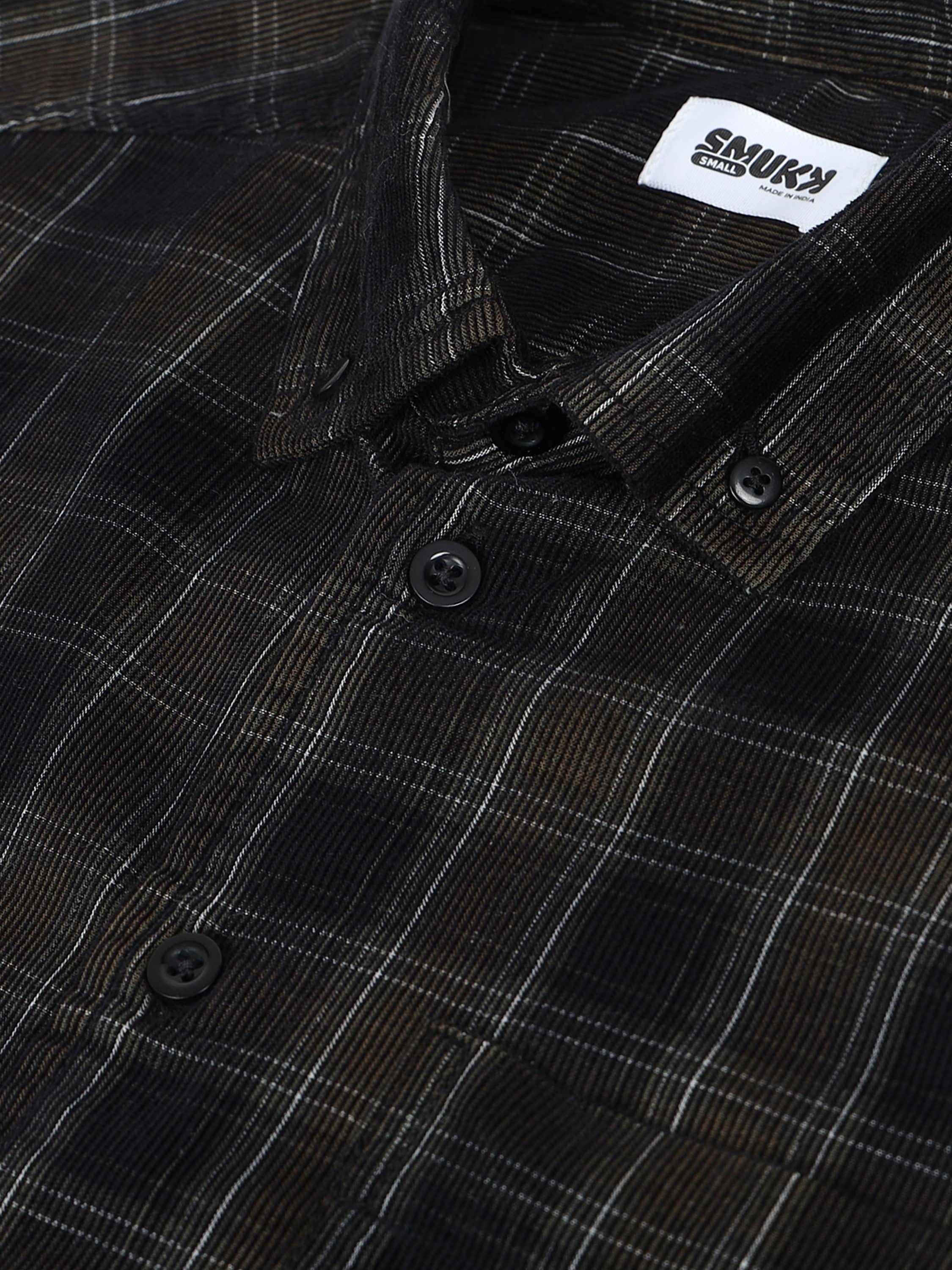 Men Corduroy Button-Down Shirt