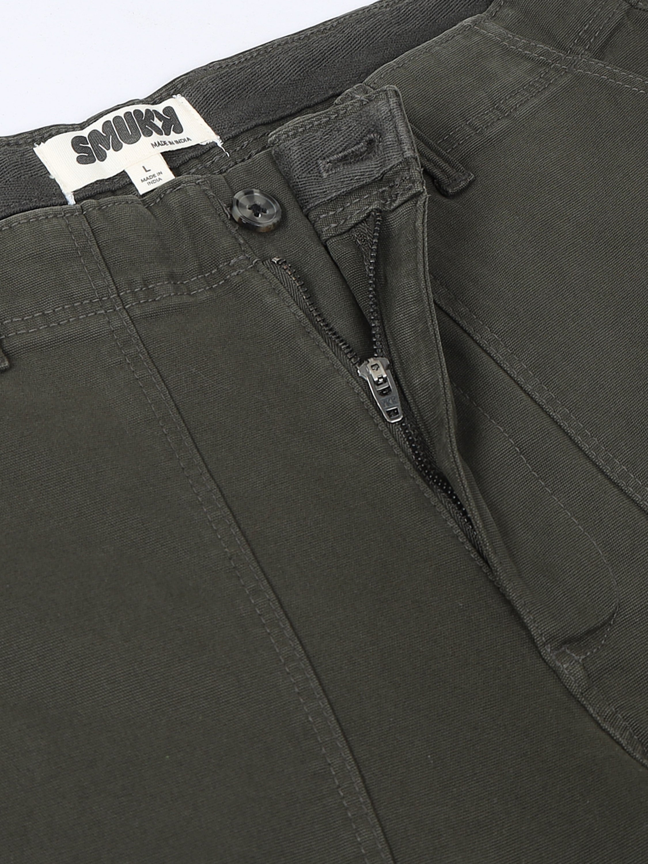 Men Olive Carpenter Cargo Pants