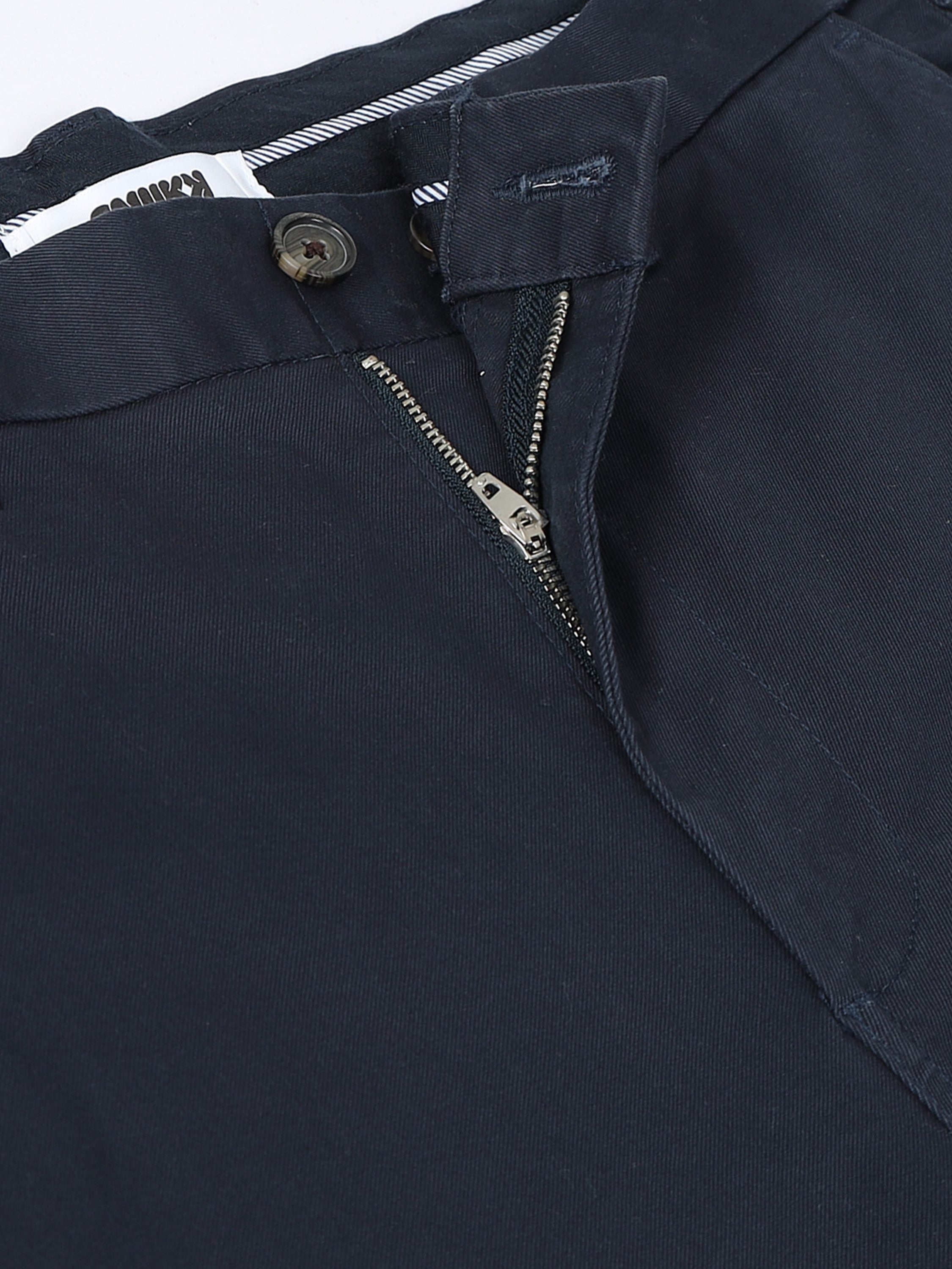 Men Black Mid-Rise Pants