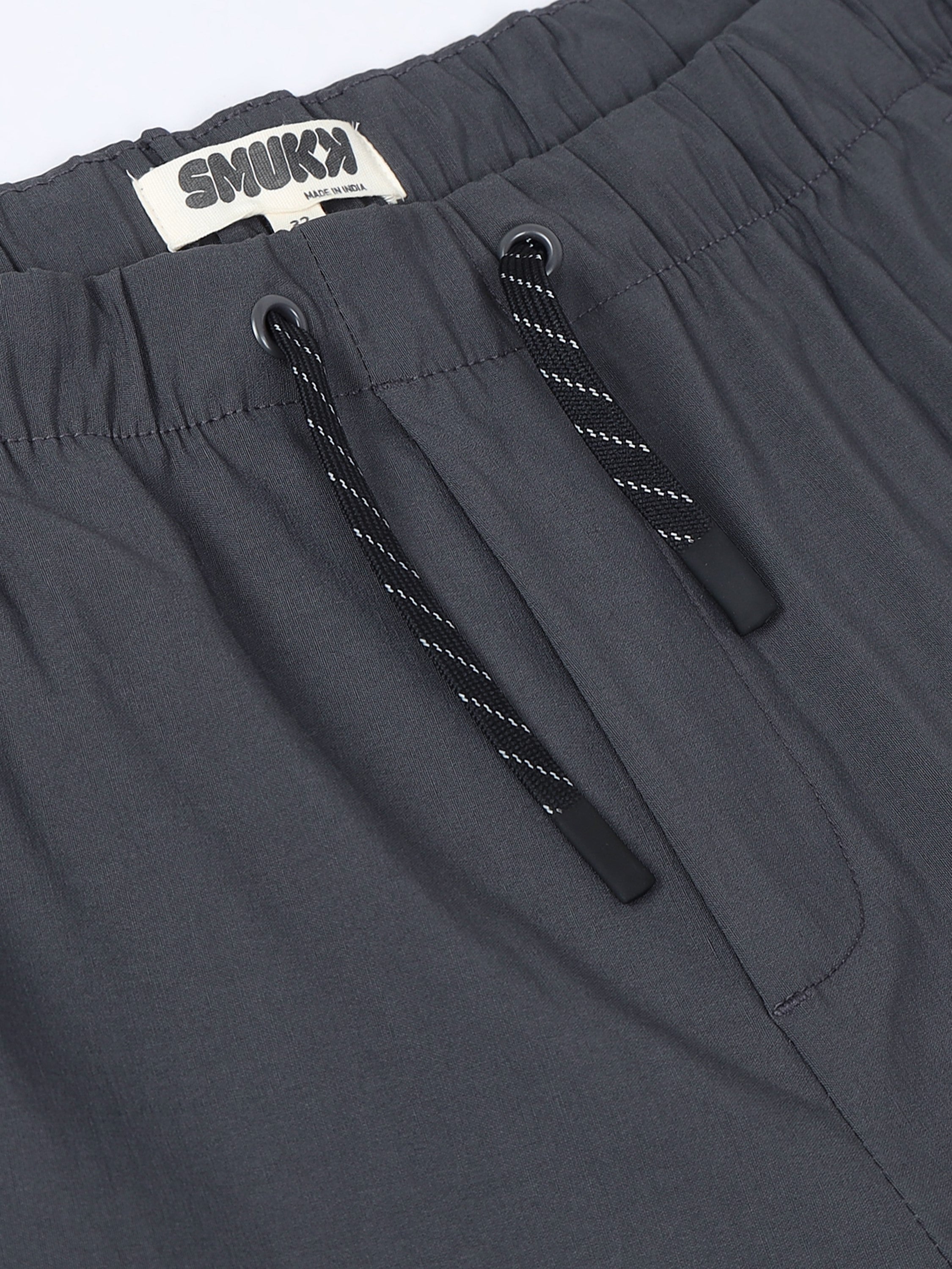 Men Grey Parachute Pants