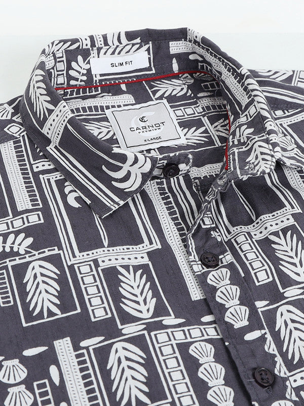 Men Grey Casual Shirt