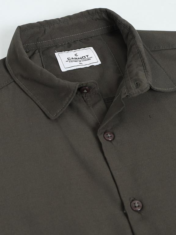 Men Green Casual Shirt