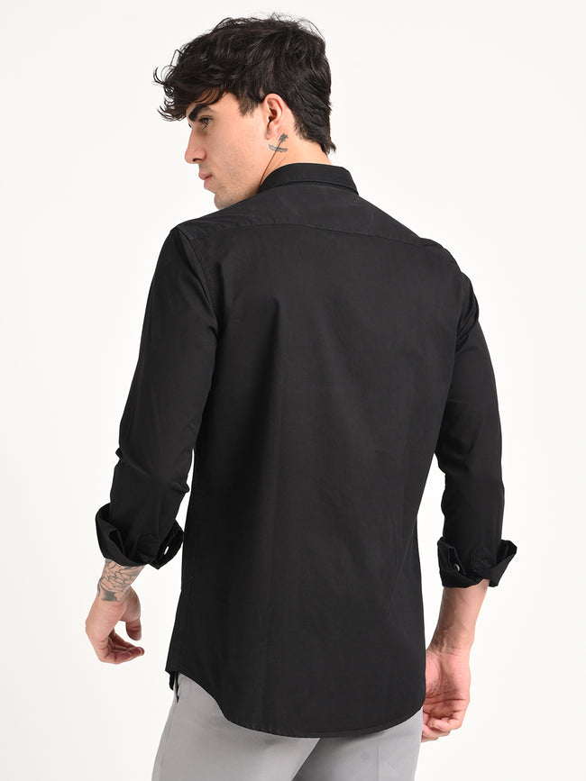 Men Cotton Shirt with Chest Pocket