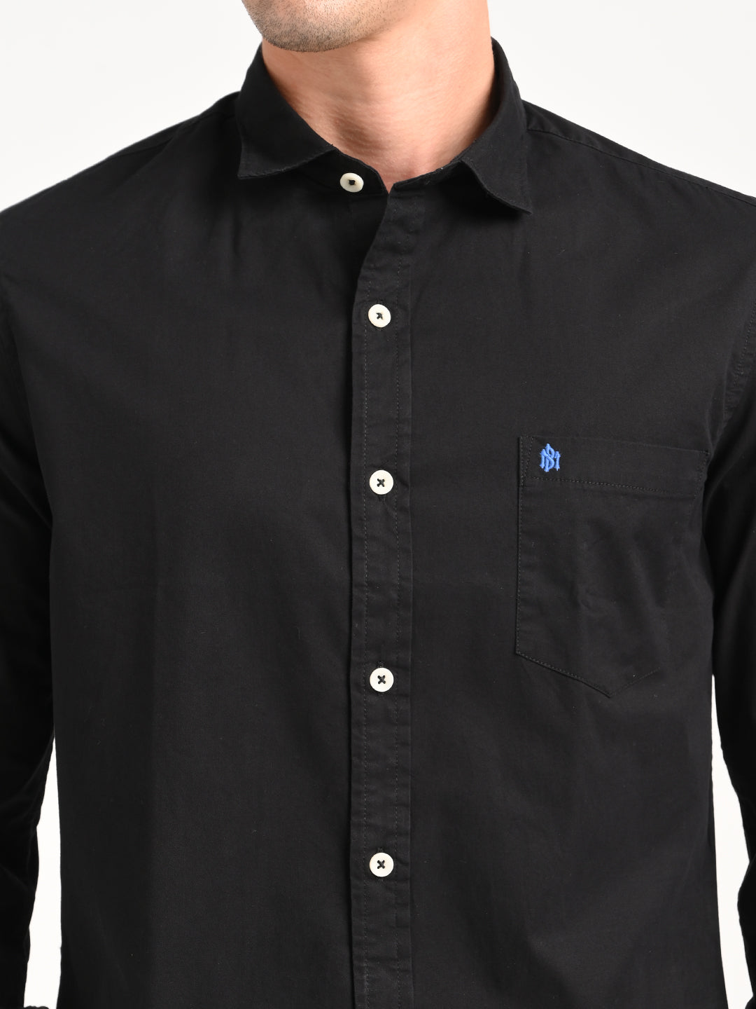Men Cotton Shirt with Chest Pocket
