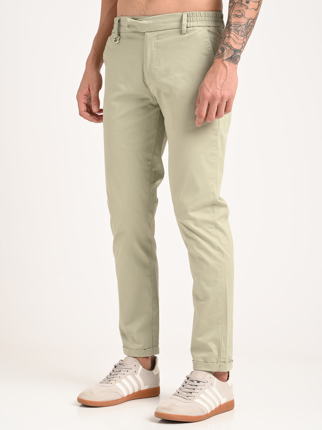 Men Stretch Trousers with Utility Pockets