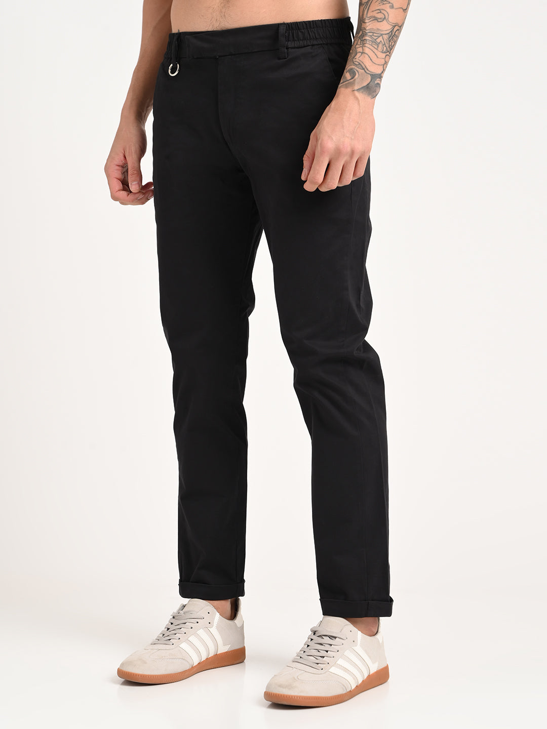 Men Stretch Trousers with Utility Pockets