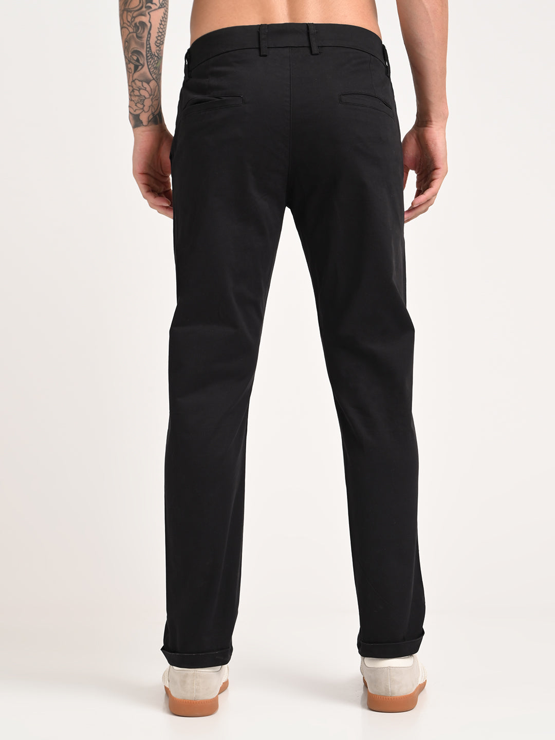 Men Stretch Trousers with Utility Pockets