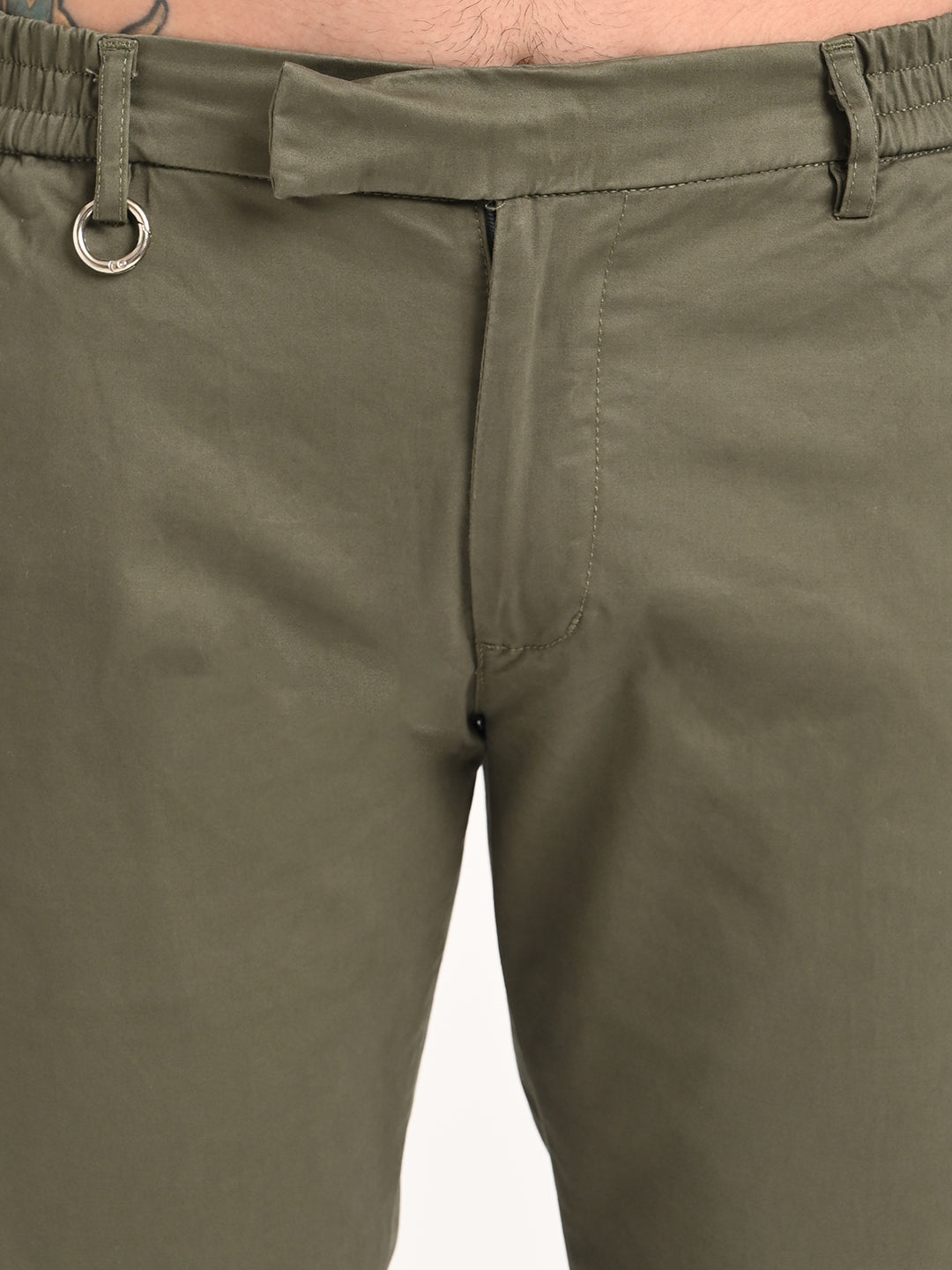 Men Stretch Trousers with Utility Pockets