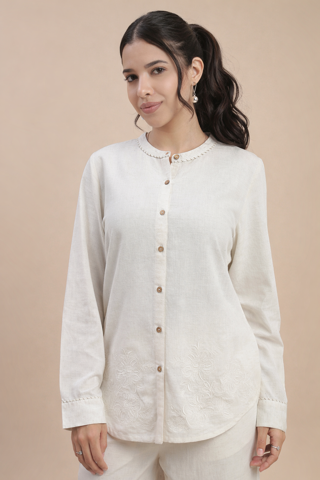 Women Beige Casual Tunic Top
