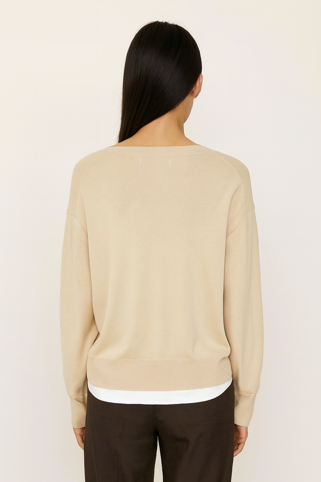 Women Beige Button Front Cardigan