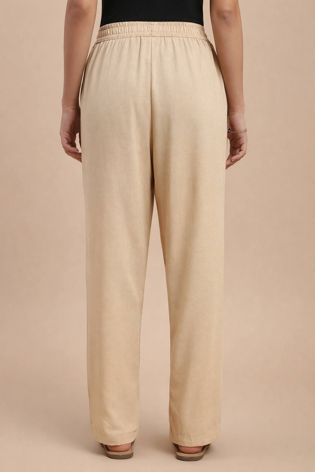 Women Beige Casual Pants