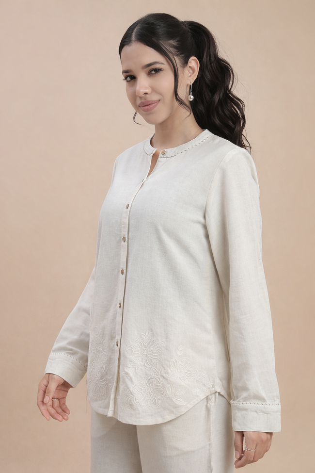 Women Beige Casual Tunic Top