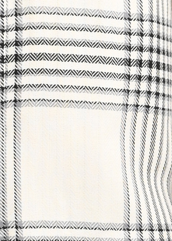 Men White Classic Bold Checked Shirt