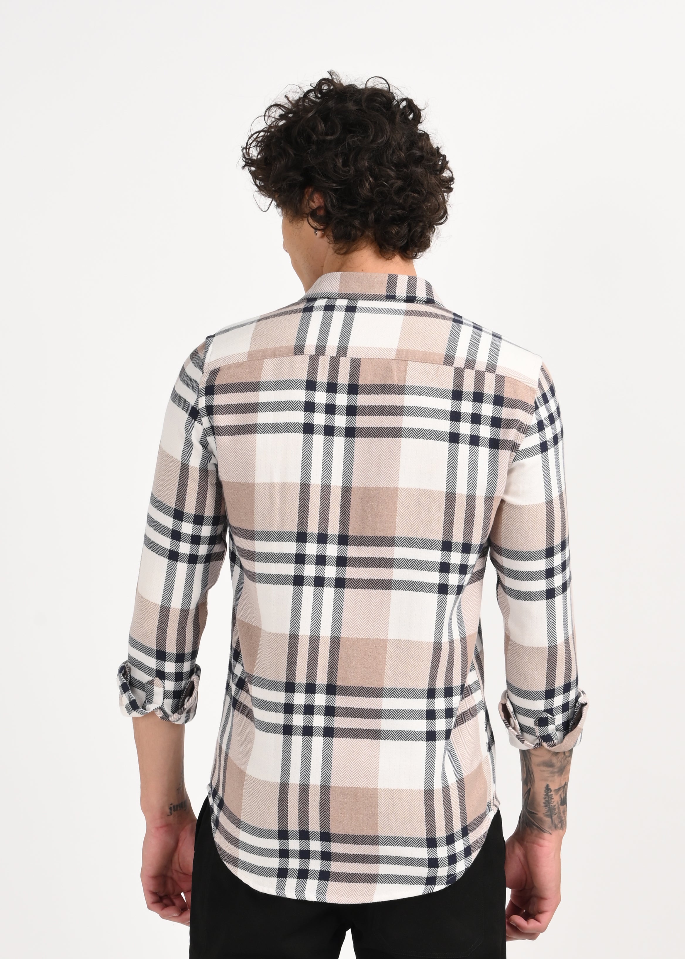Men Navy Classic Bold Checked Shirt