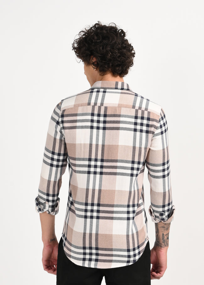 Men Navy Classic Bold Checked Shirt