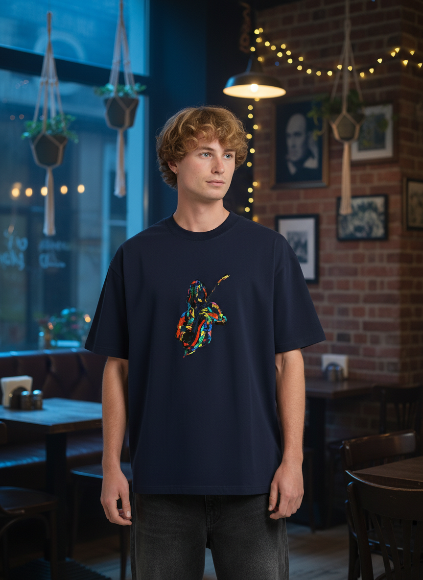 Men Oversized Cotton Printed T-Shirt